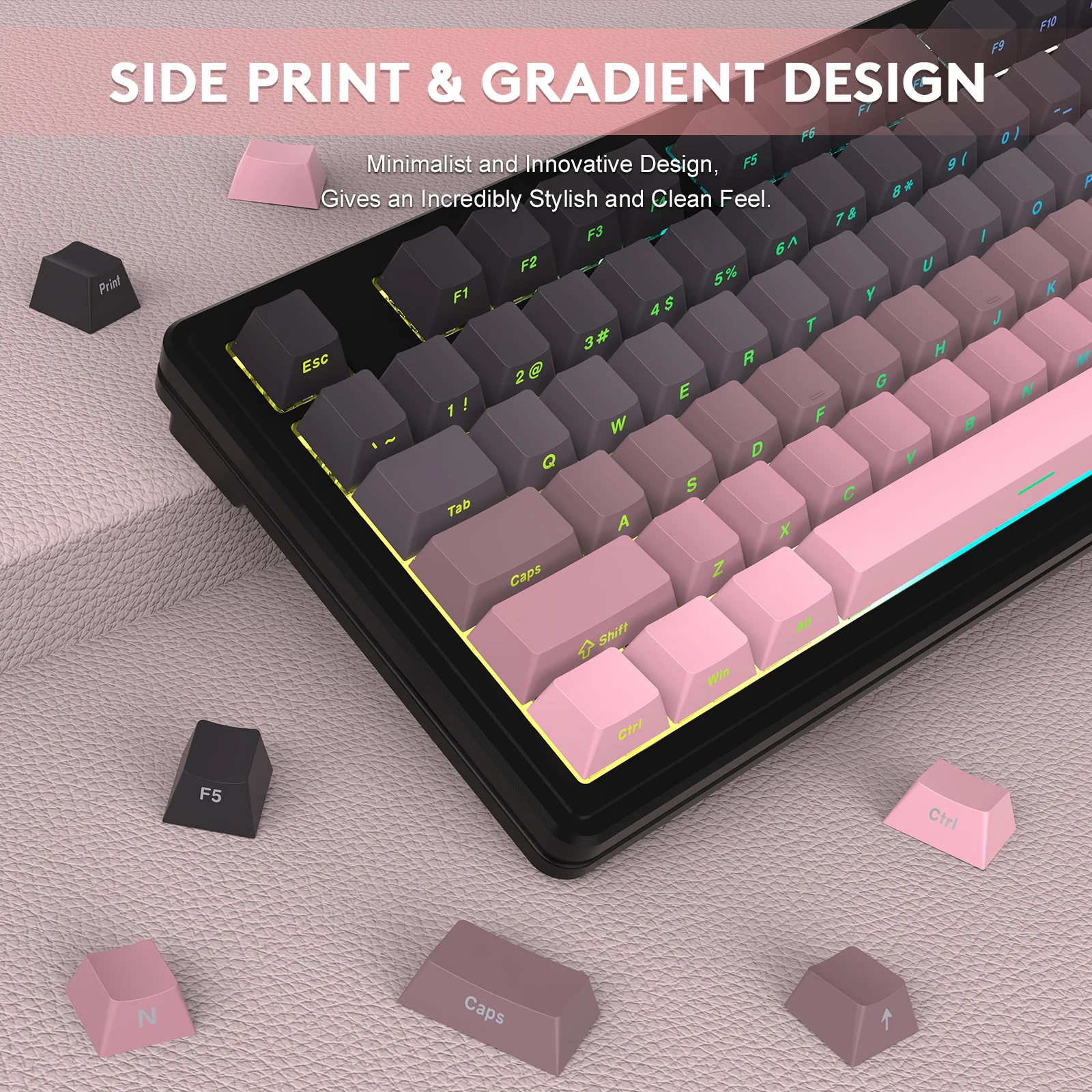 ATTACK SHARK M87PRO Wireless Mechanical Keyboard with Side Printed PBT Keycaps - Image 13