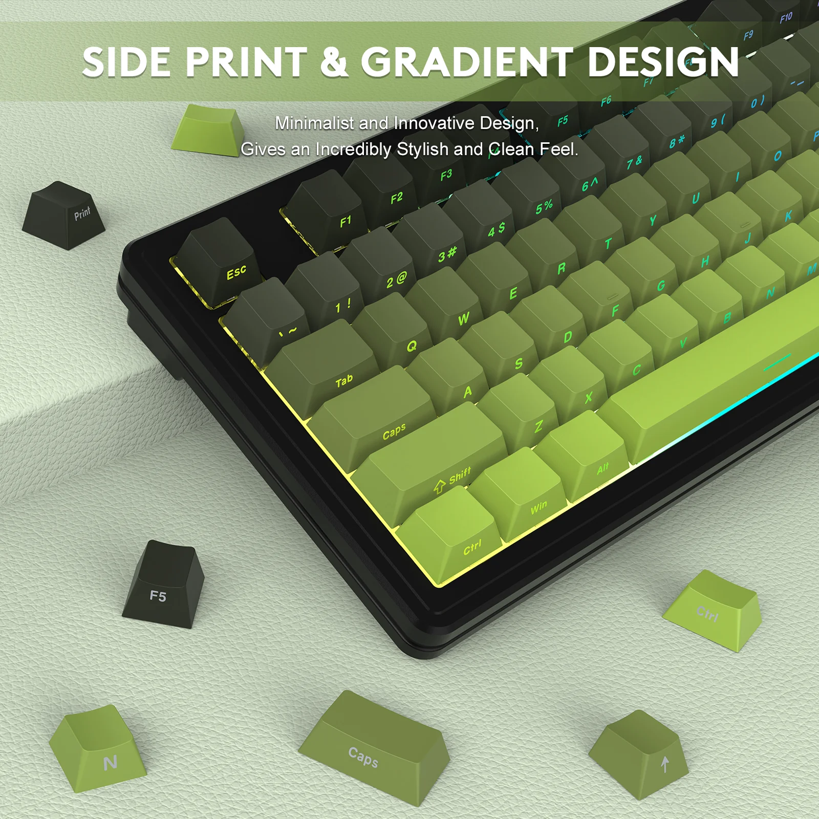 ATTACK SHARK M87PRO Wireless Mechanical Keyboard with Side Printed PBT Keycaps - Image 22