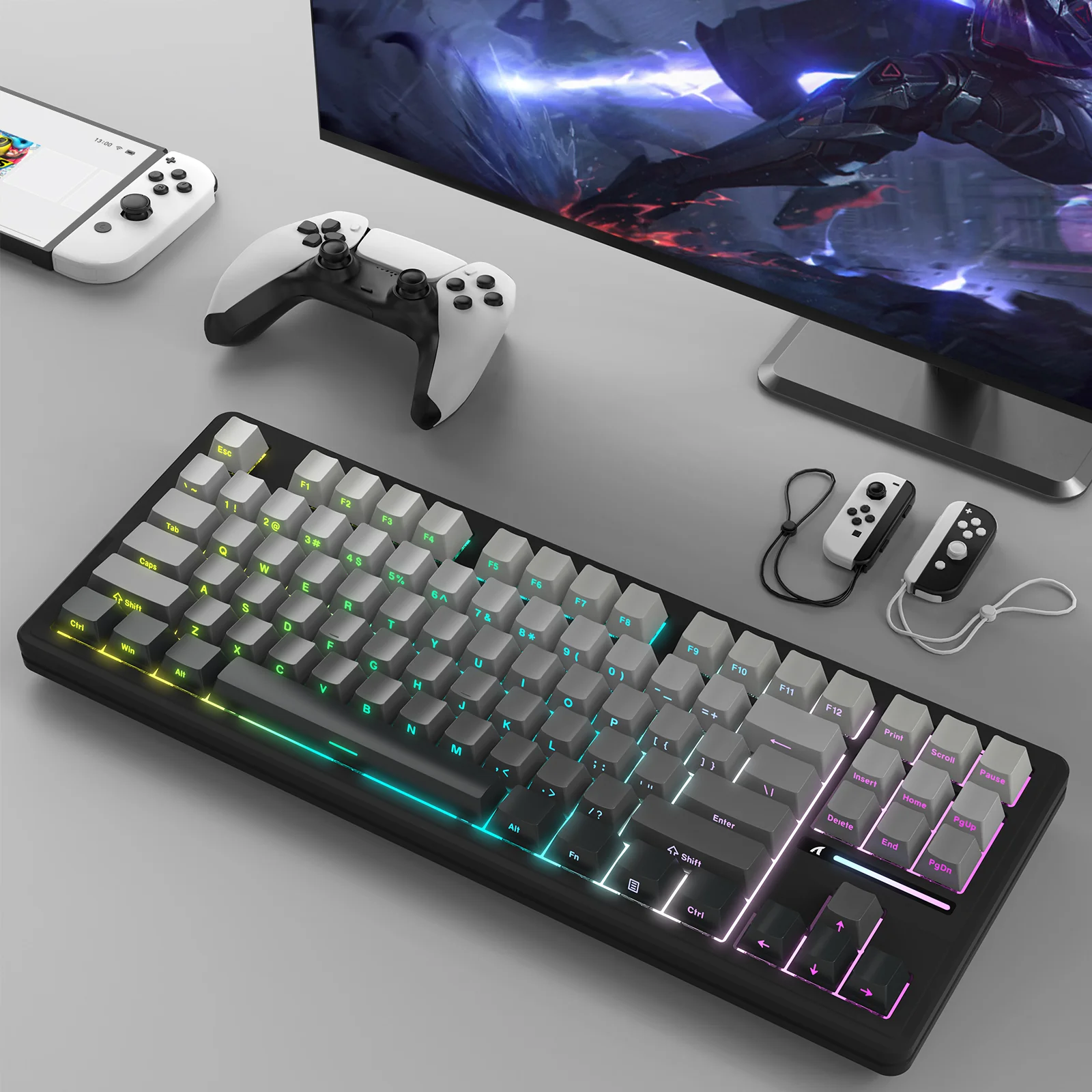 ATTACK SHARK M87PRO Wireless Mechanical Keyboard with Side Printed PBT Keycaps - Image 9