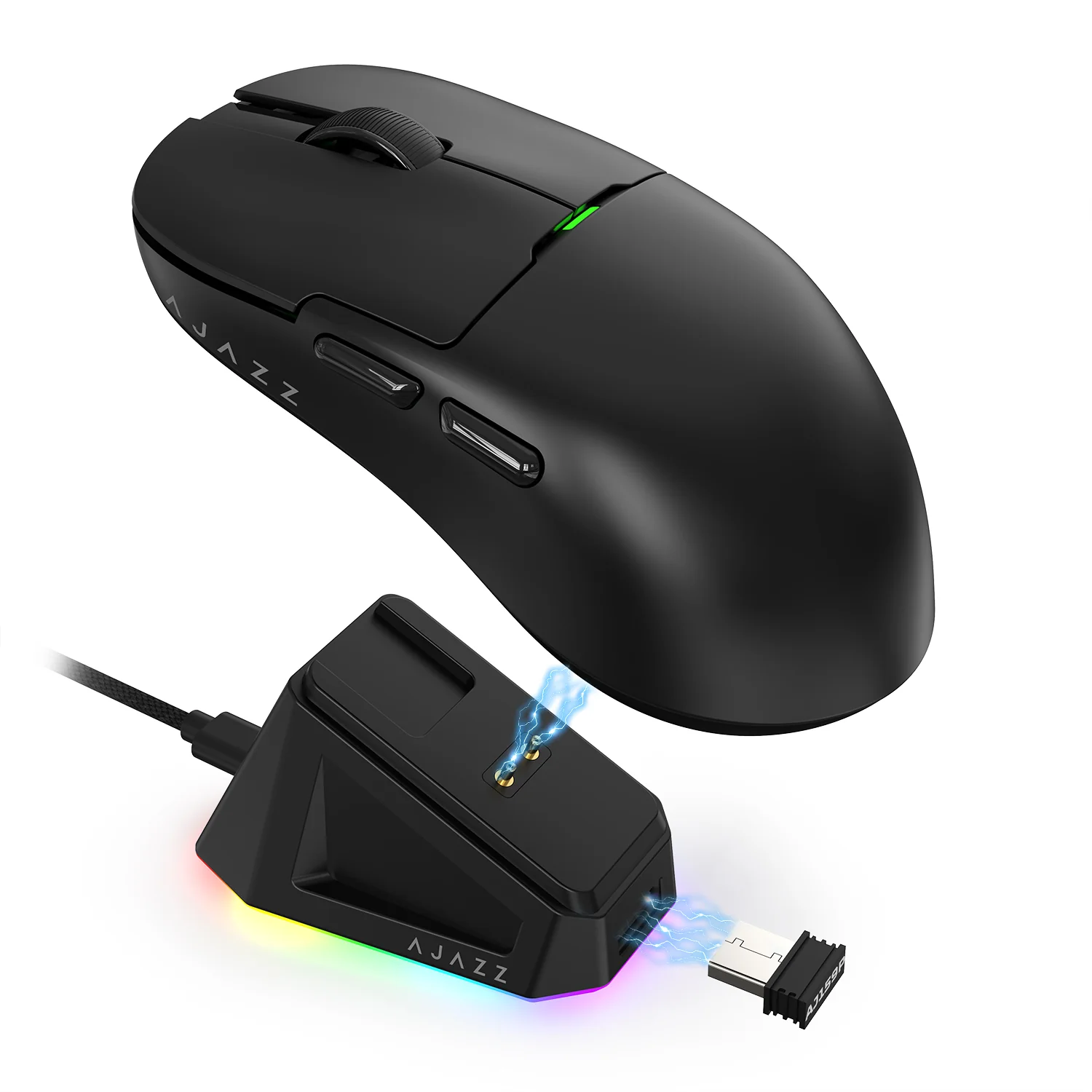 ATTACK SHARK x AJ159P Tri-mode Gaming Mouse with with Magnetic Charging Dock - Image 10