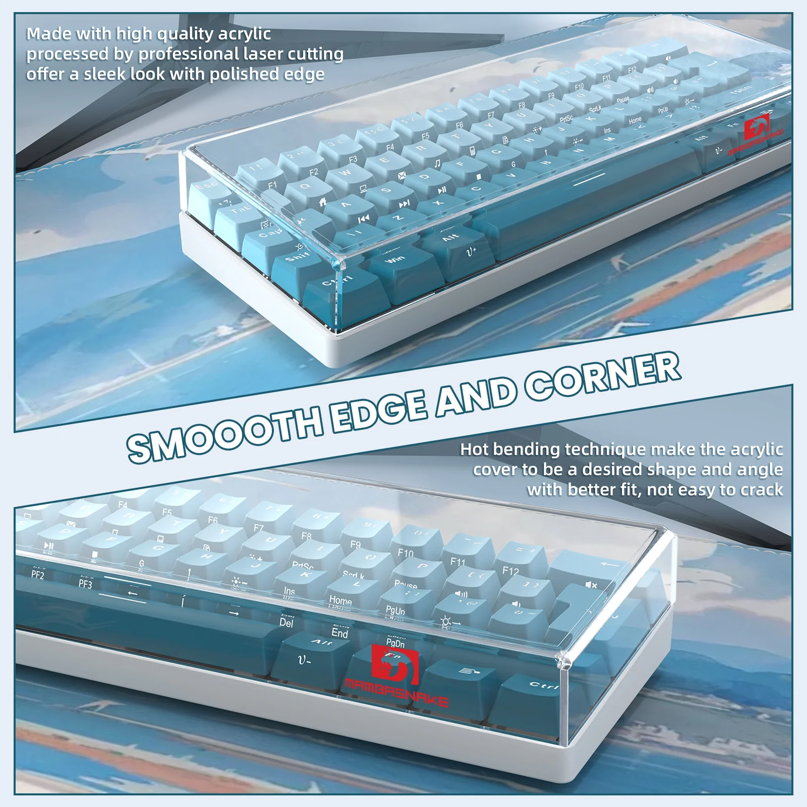 ATTACK SHARK x MAMBASNAKE 68-Key Keyboard Cover Fade Color - Image 18