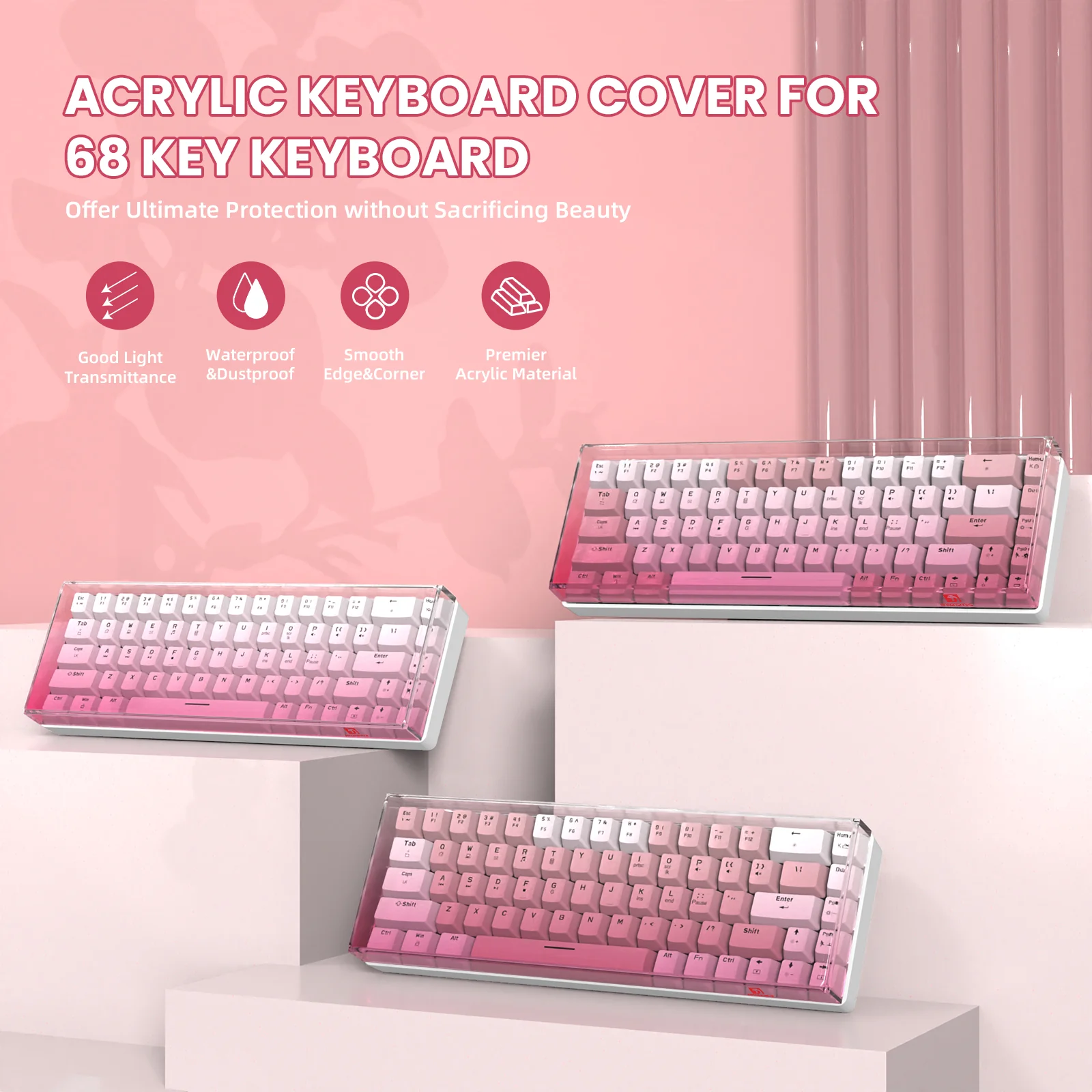ATTACK SHARK x MAMBASNAKE 68-Key Keyboard Cover Fade Color - Image 9
