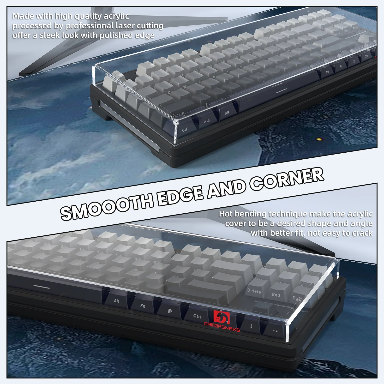 ATTACK SHARK x MAMBASNAKE 87-Key Keyboard Cover Fade Color - Image 18