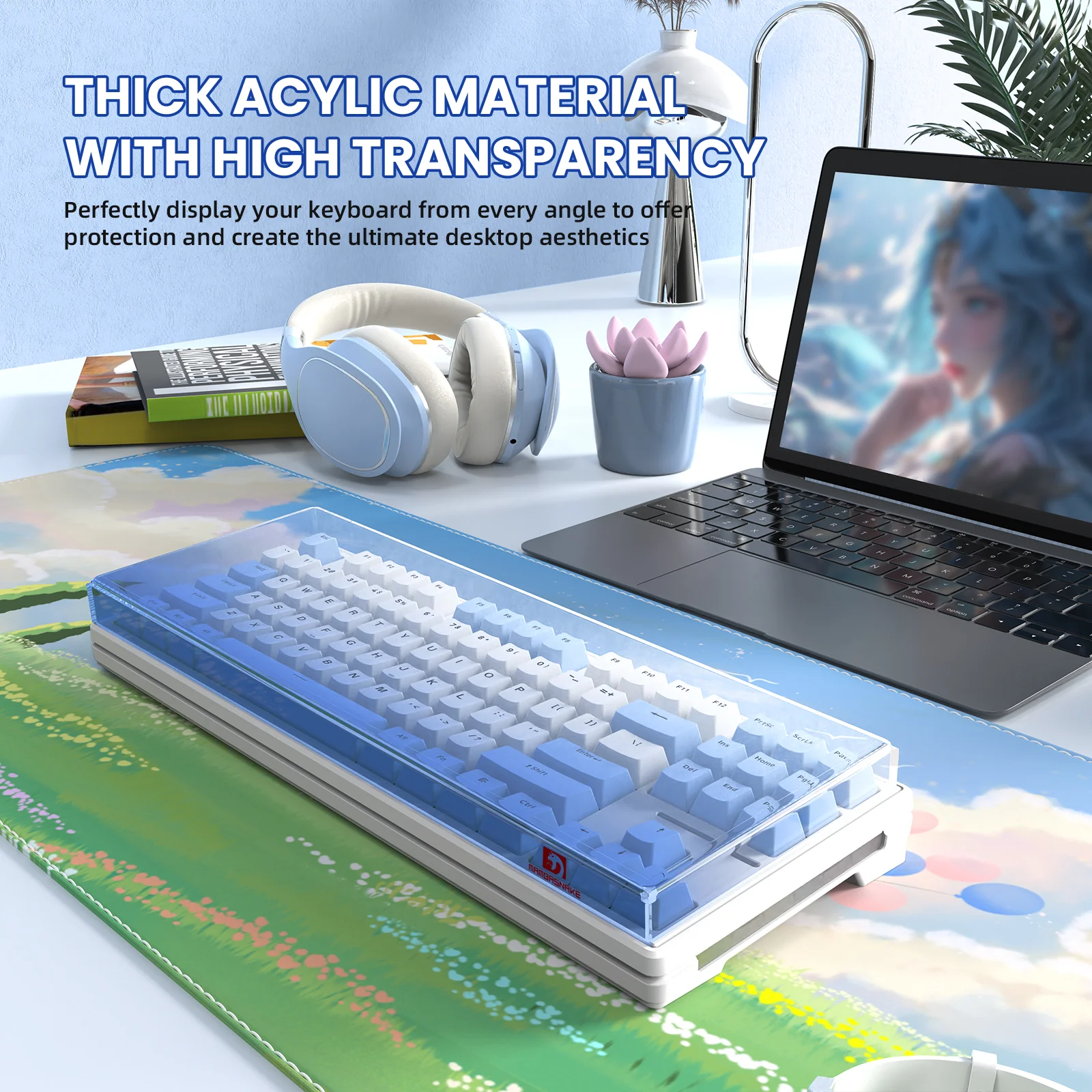 ATTACK SHARK x MAMBASNAKE 87-Key Keyboard Cover Fade Color - Image 3