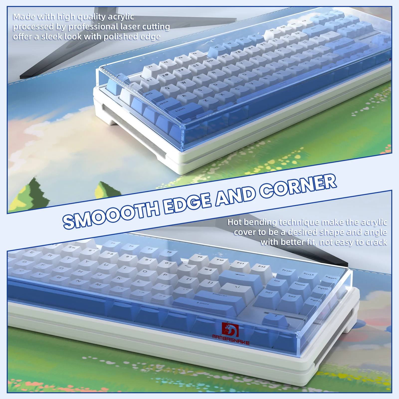 ATTACK SHARK x MAMBASNAKE 87-Key Keyboard Cover Fade Color - Image 4