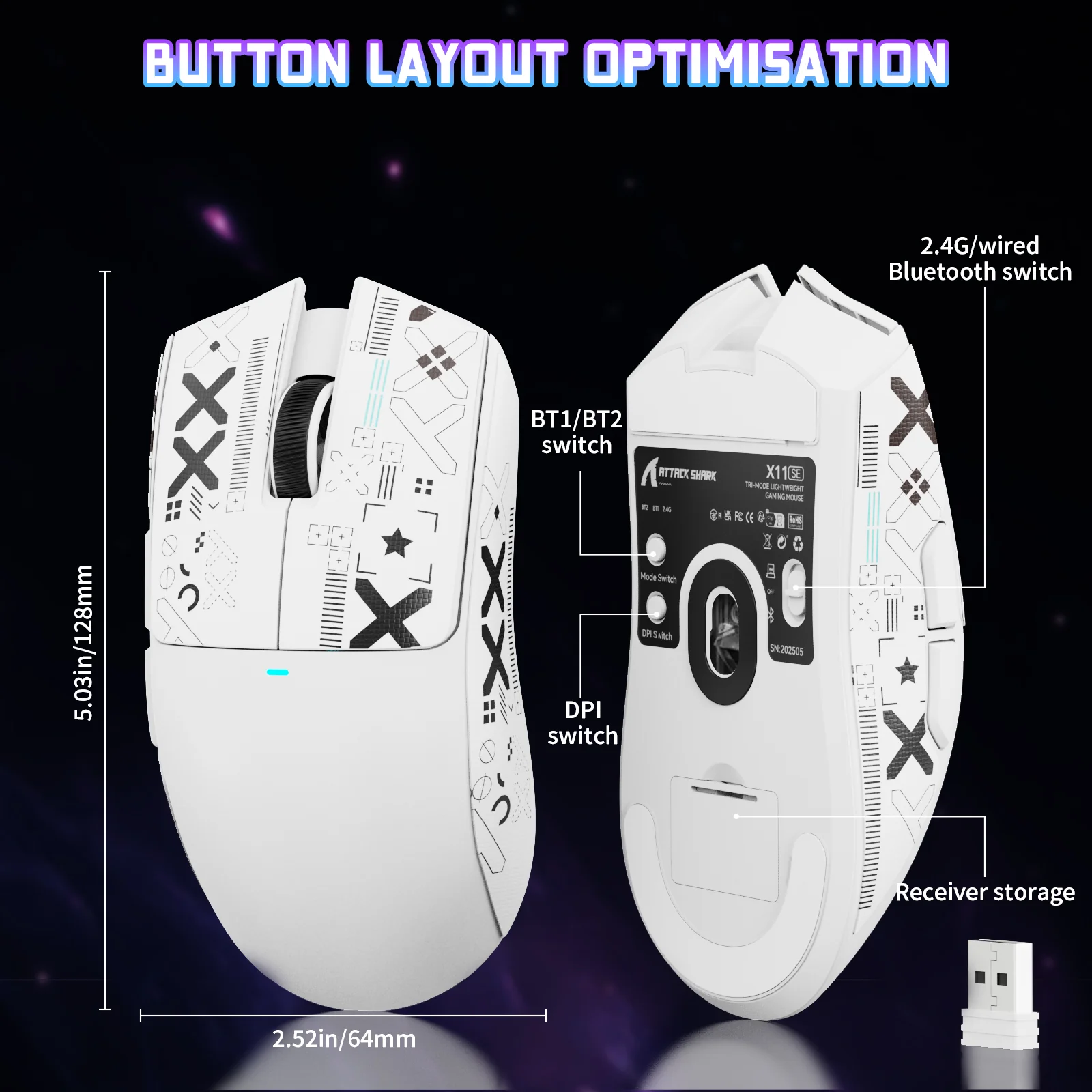 ATTACK SHARK X11SE Wireless Gaming Mouse - Image 39