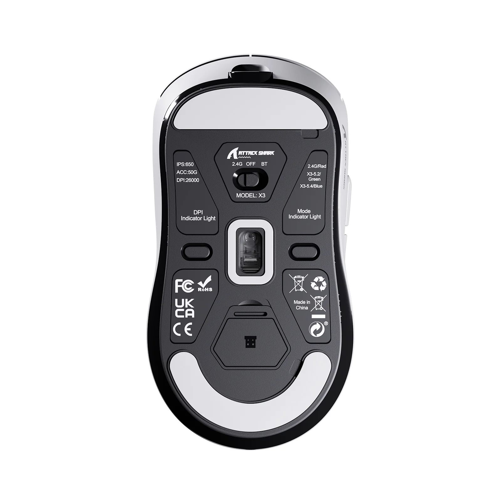 ATTACK SHARK X3 Wireless Gaming Mouse PAW3395 Superlight - Image 5