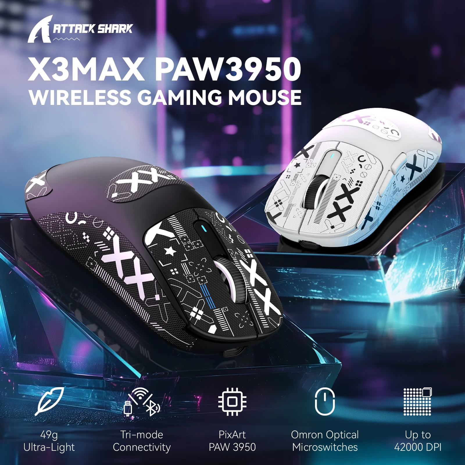ATTACK SHARK X3MAX PAW3950 Wireless Gaming Mouse - Image 29