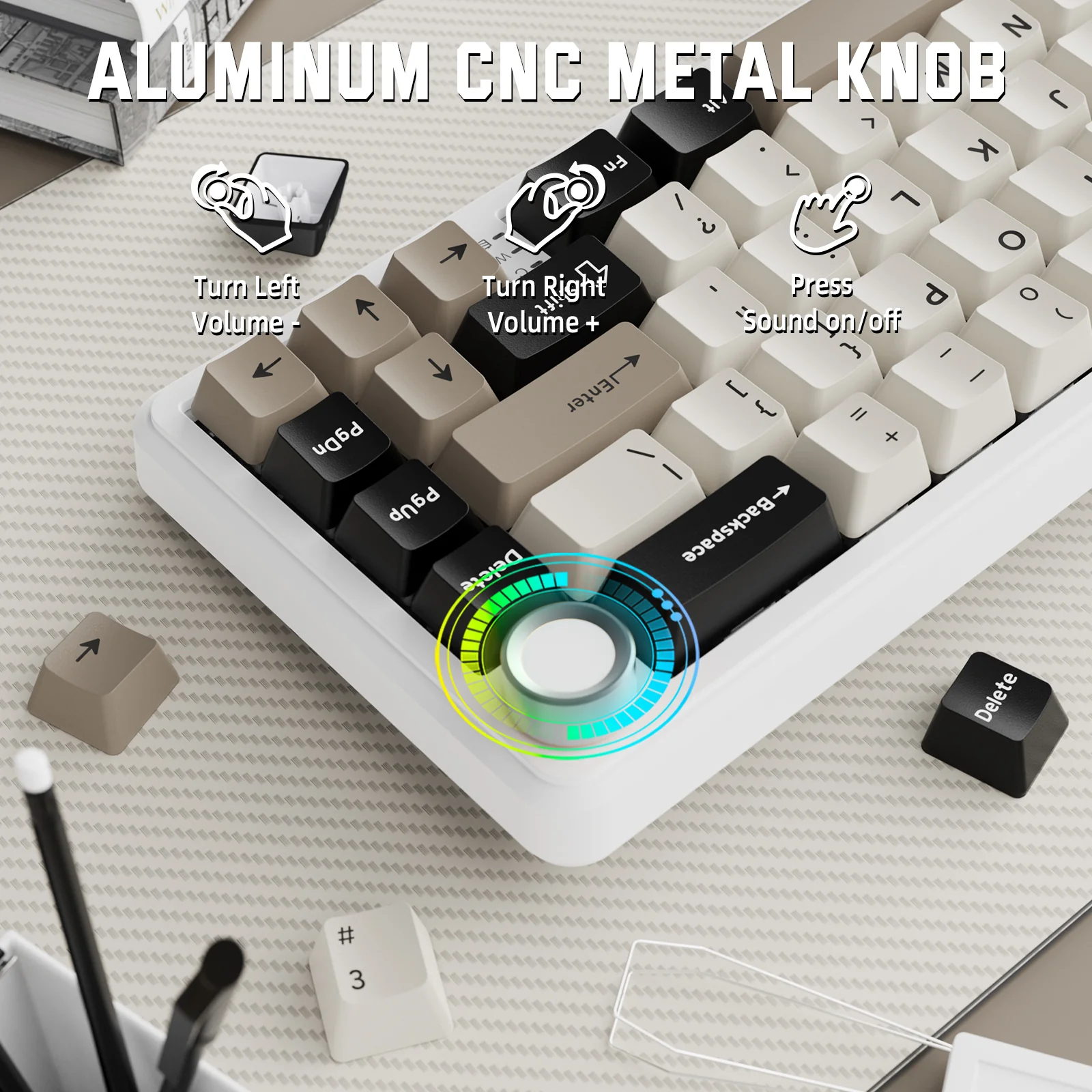 ATTACK SHARK X66 Wireless Mechanical Keyboard with Side Printed PBT Keycaps - Image 22