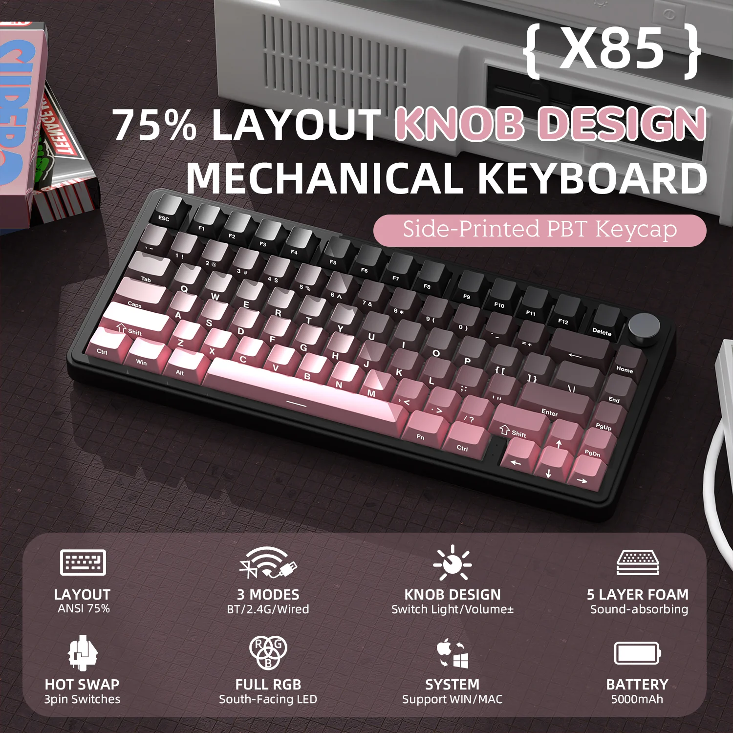 ATTACK SHARK X85 Wireless Mechanical Keyboard - Image 22