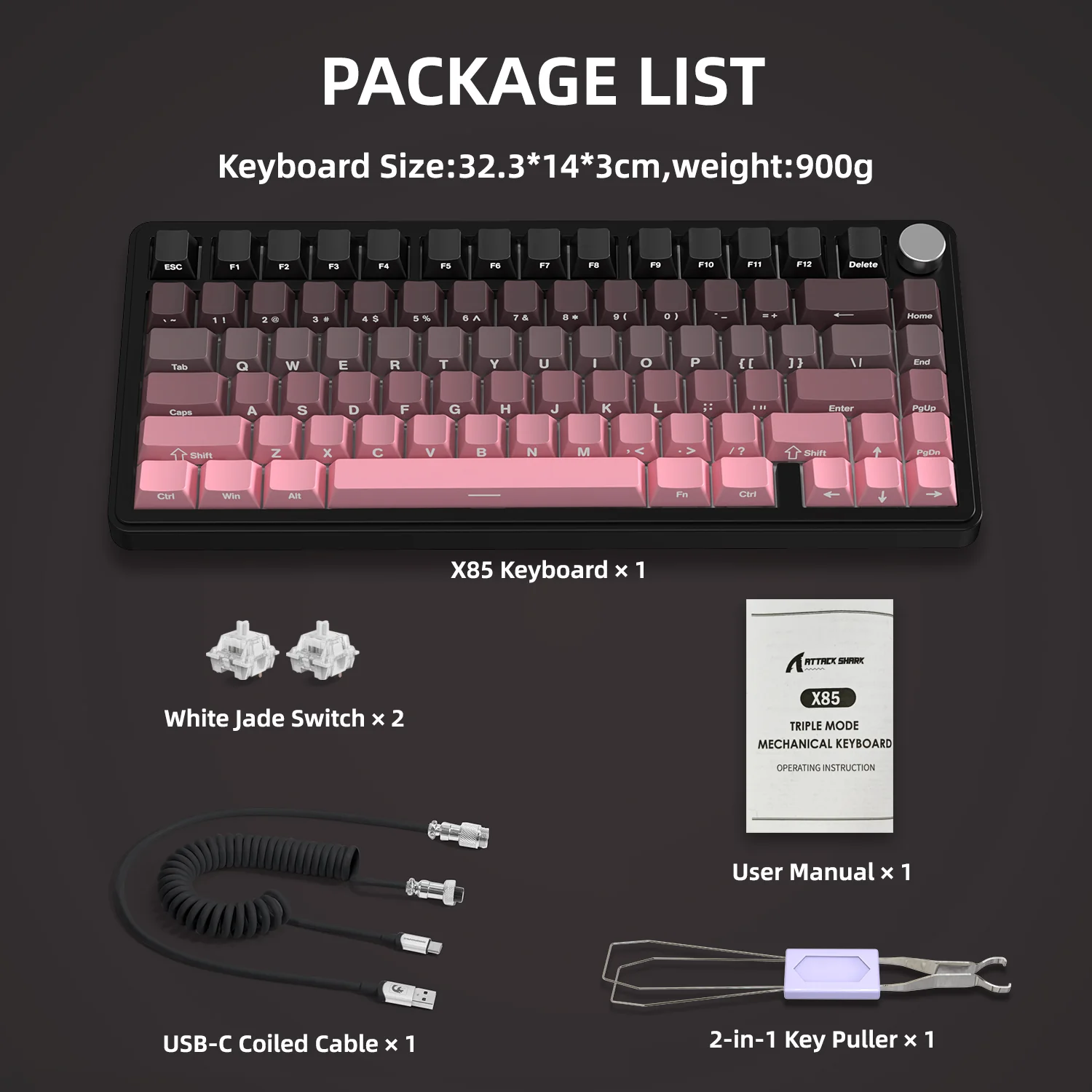 ATTACK SHARK X85 Wireless Mechanical Keyboard - Image 29
