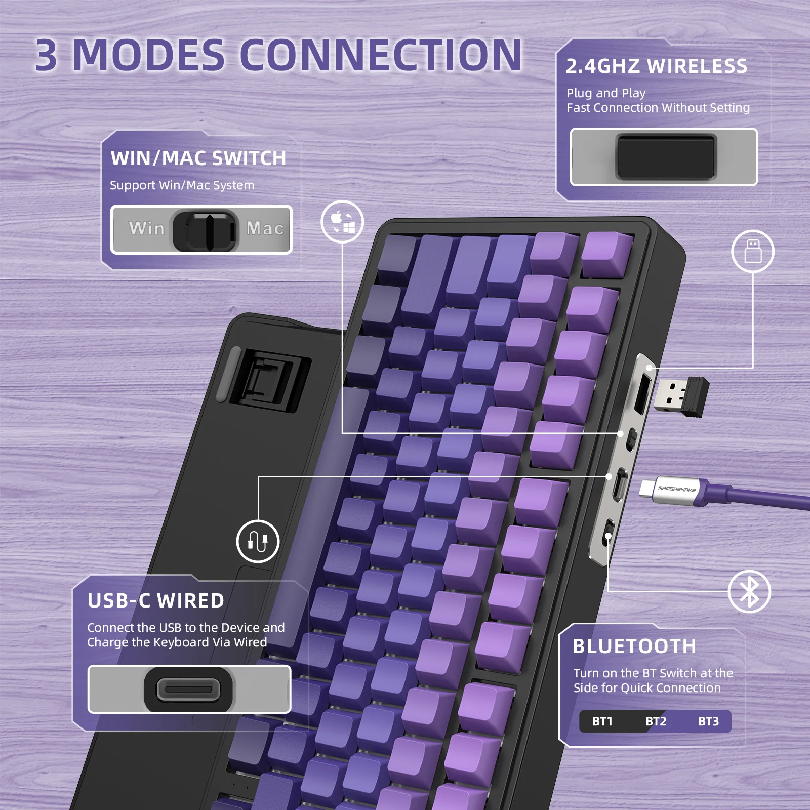 ATTACK SHARK X85 Wireless Mechanical Keyboard - Image 34