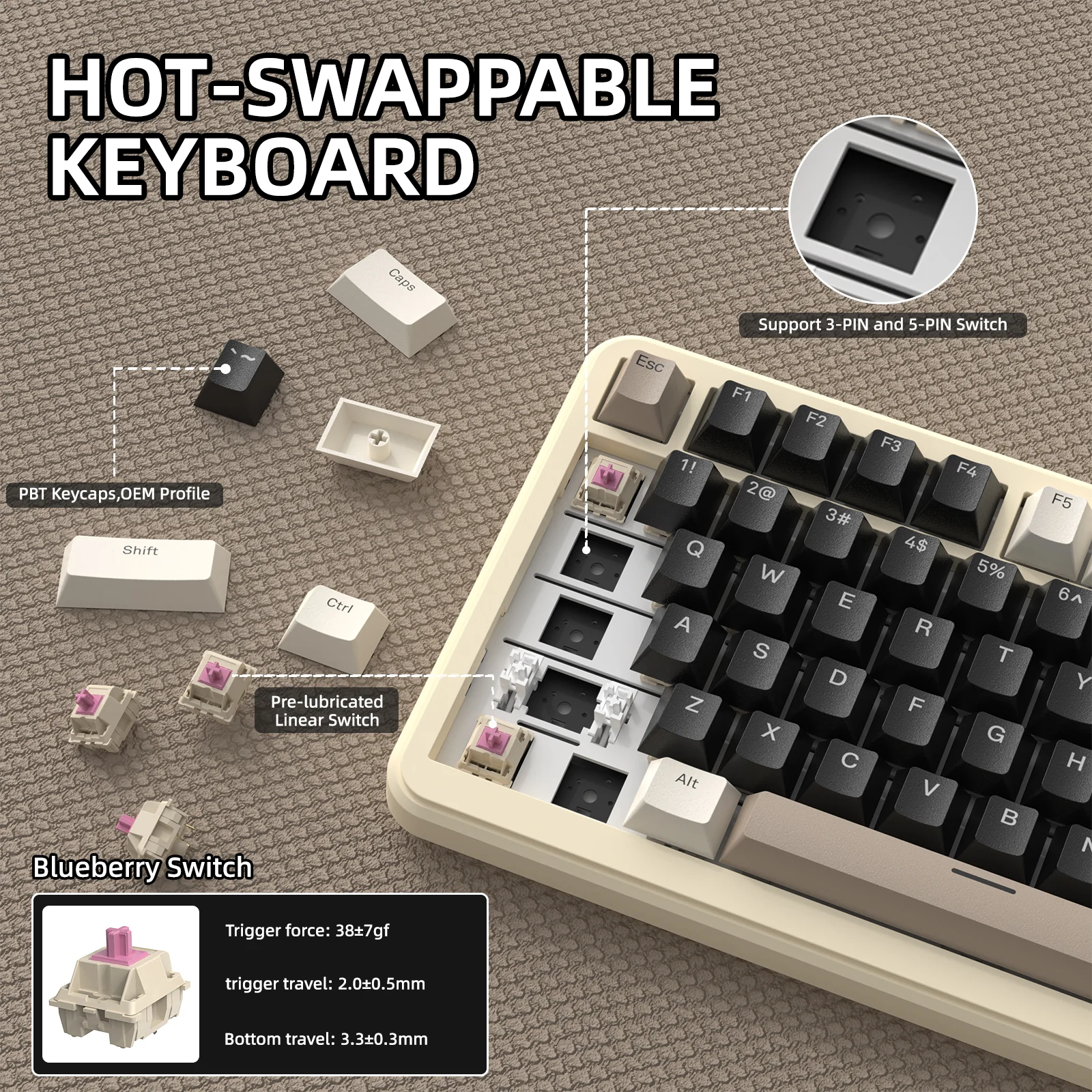 ATTACK SHARK X85PRO Tri-mode Gasket Mechanical Keyboard - Image 18