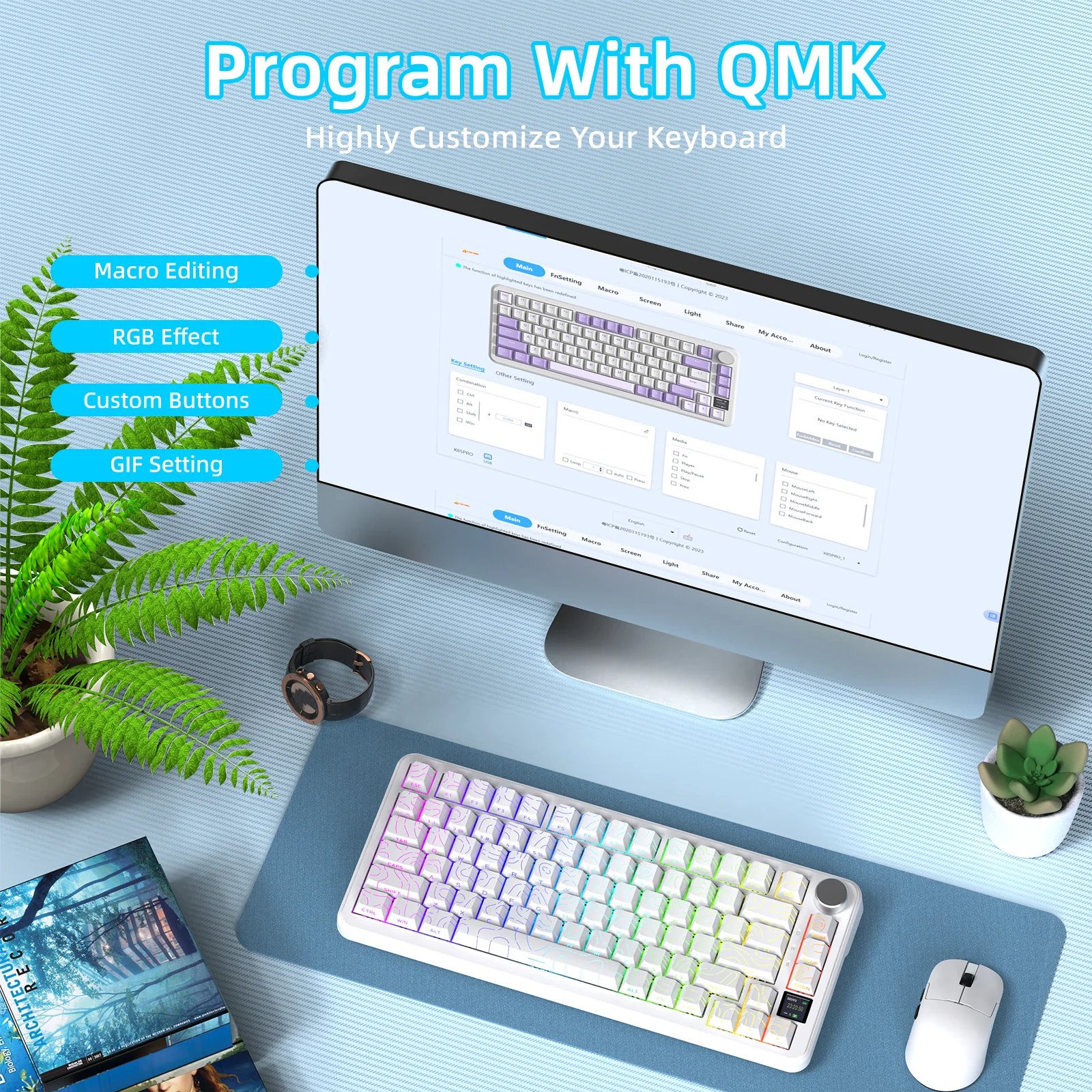 ATTACK SHARK X85PRO Tri-mode Gasket Mechanical Keyboard - Image 48