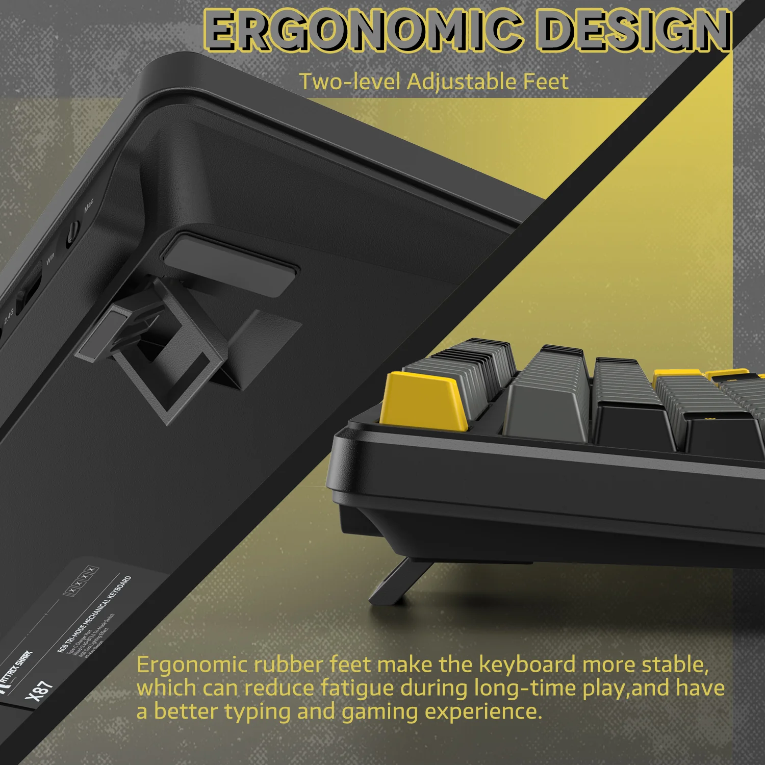 ATTACK SHARK X87 Tri-mode Gasket Mechanical Keyboard - Image 17