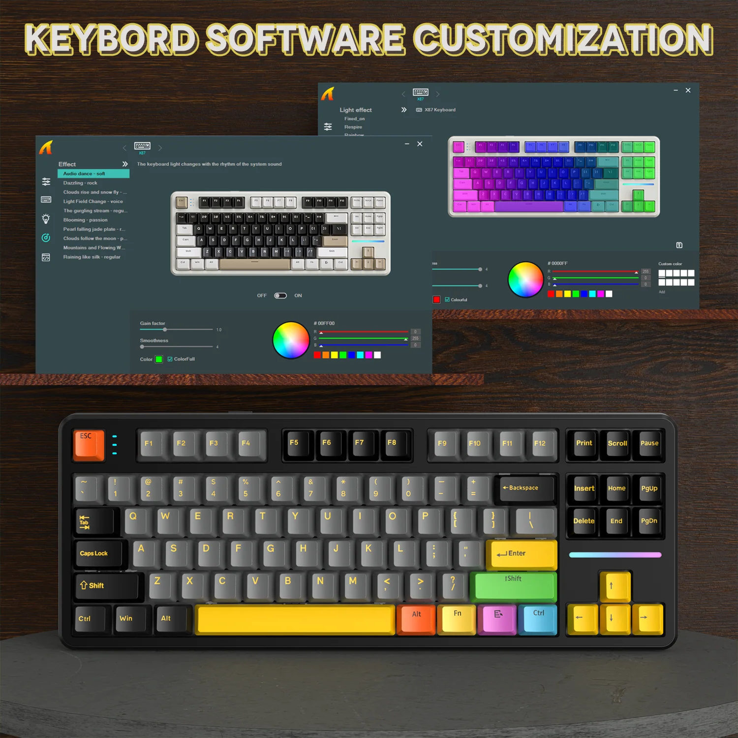 ATTACK SHARK X87 Tri-mode Gasket Mechanical Keyboard - Image 52