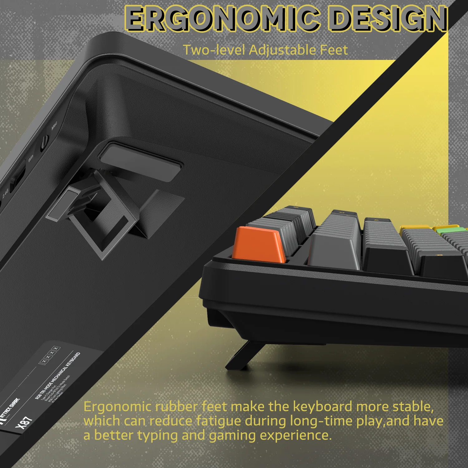 ATTACK SHARK X87 Tri-mode Gasket Mechanical Keyboard - Image 53