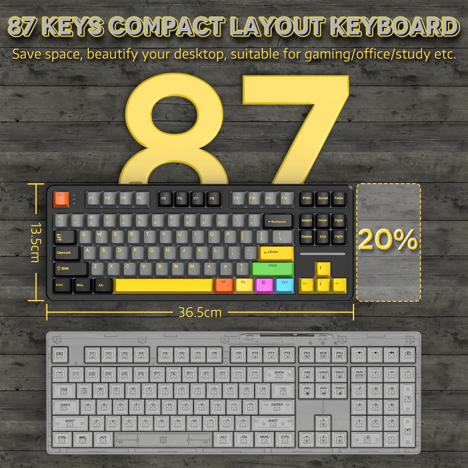 ATTACK SHARK X87 Tri-mode Gasket Mechanical Keyboard - Image 57