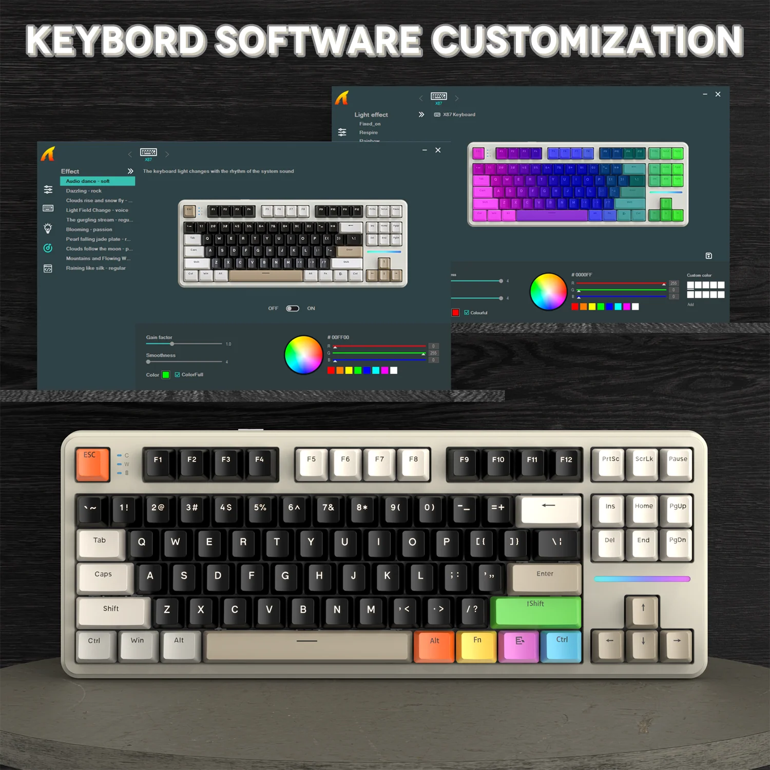ATTACK SHARK X87 Tri-mode Gasket Mechanical Keyboard - Image 63