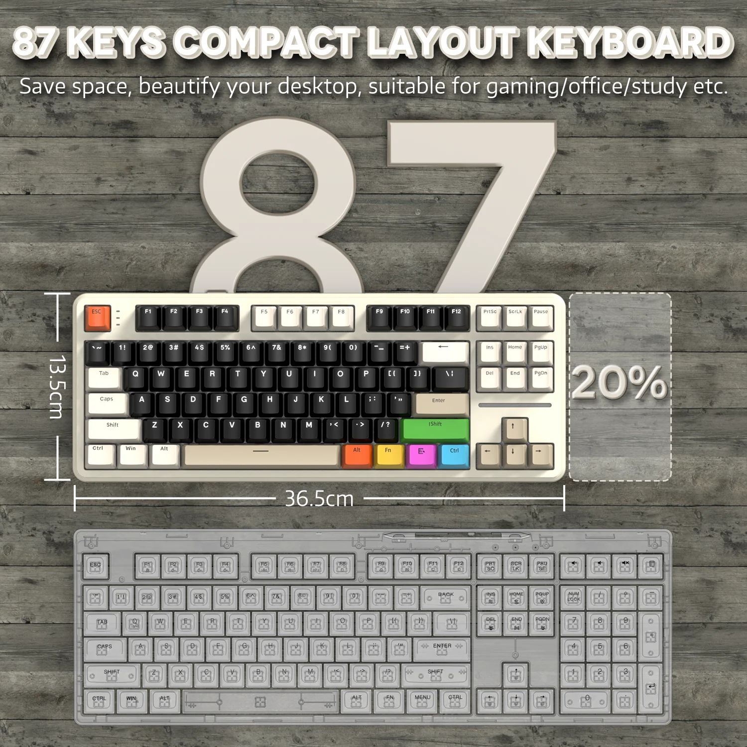 ATTACK SHARK X87 Tri-mode Gasket Mechanical Keyboard - Image 67