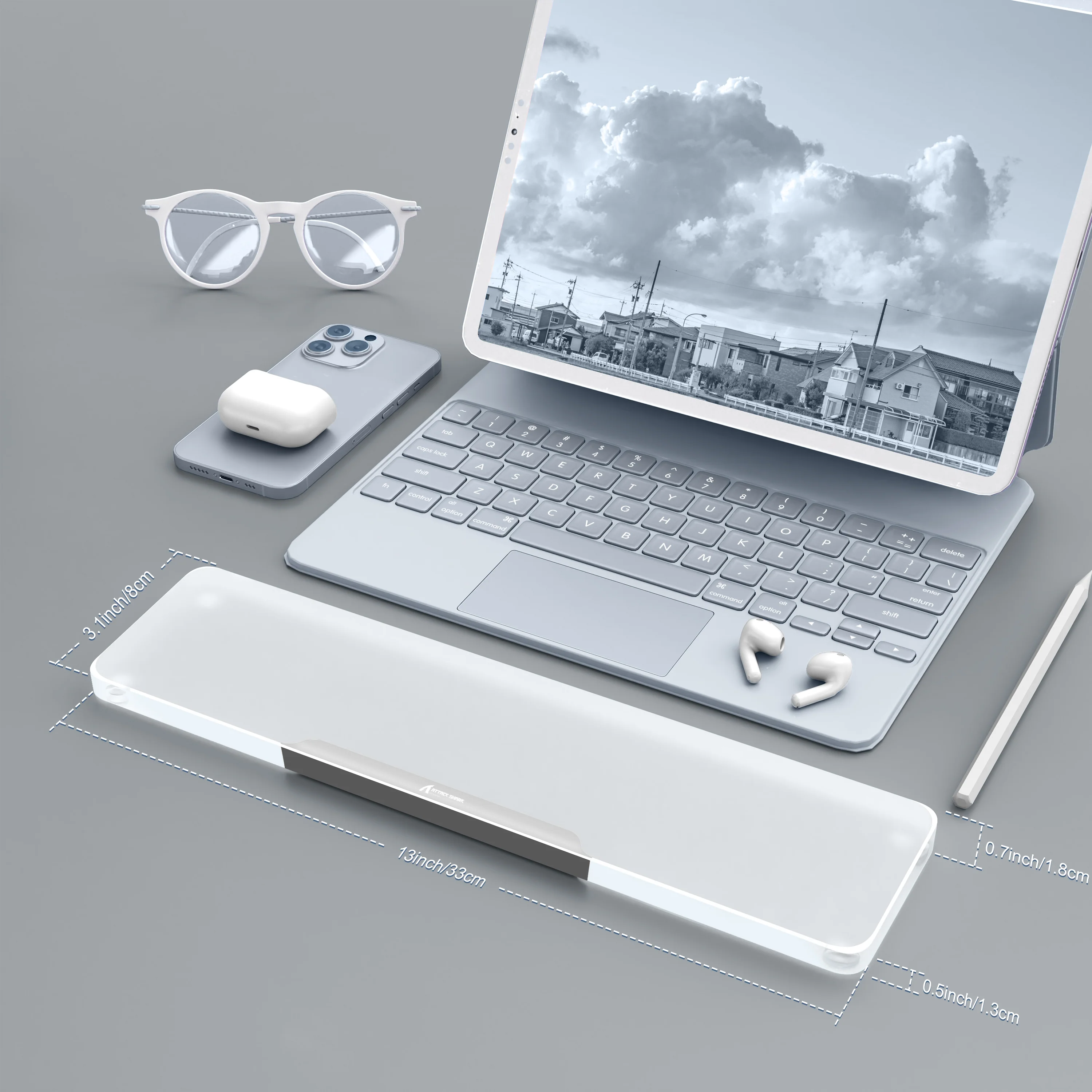 ATTACK SHARK 68 KEYS ACRYLIC WRIST REST - Image 25