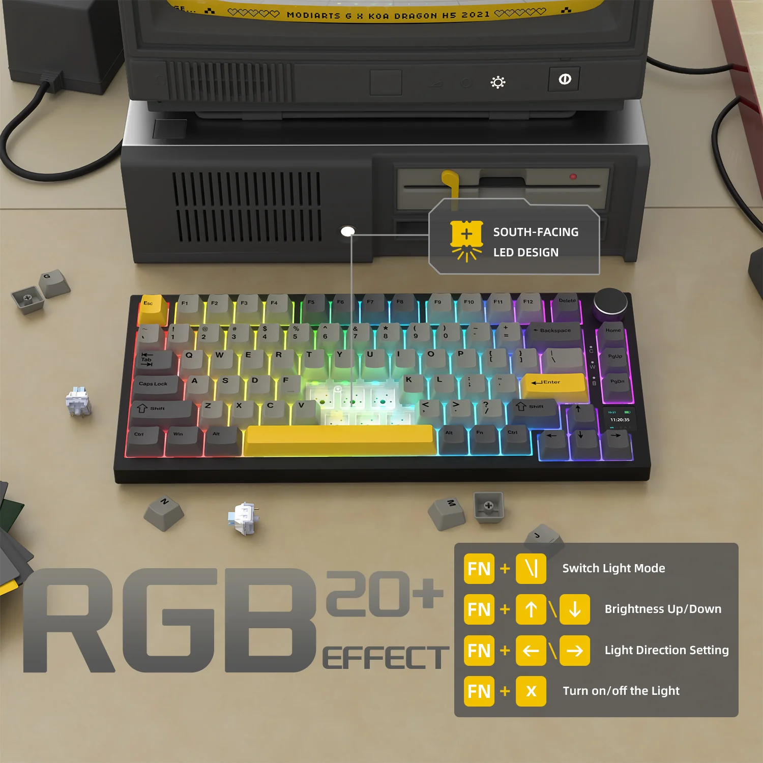 ATTACK SHARK x AJAZZ AK820 Pro Tri-mode Gasket Mechanical Keyboard - Image 8