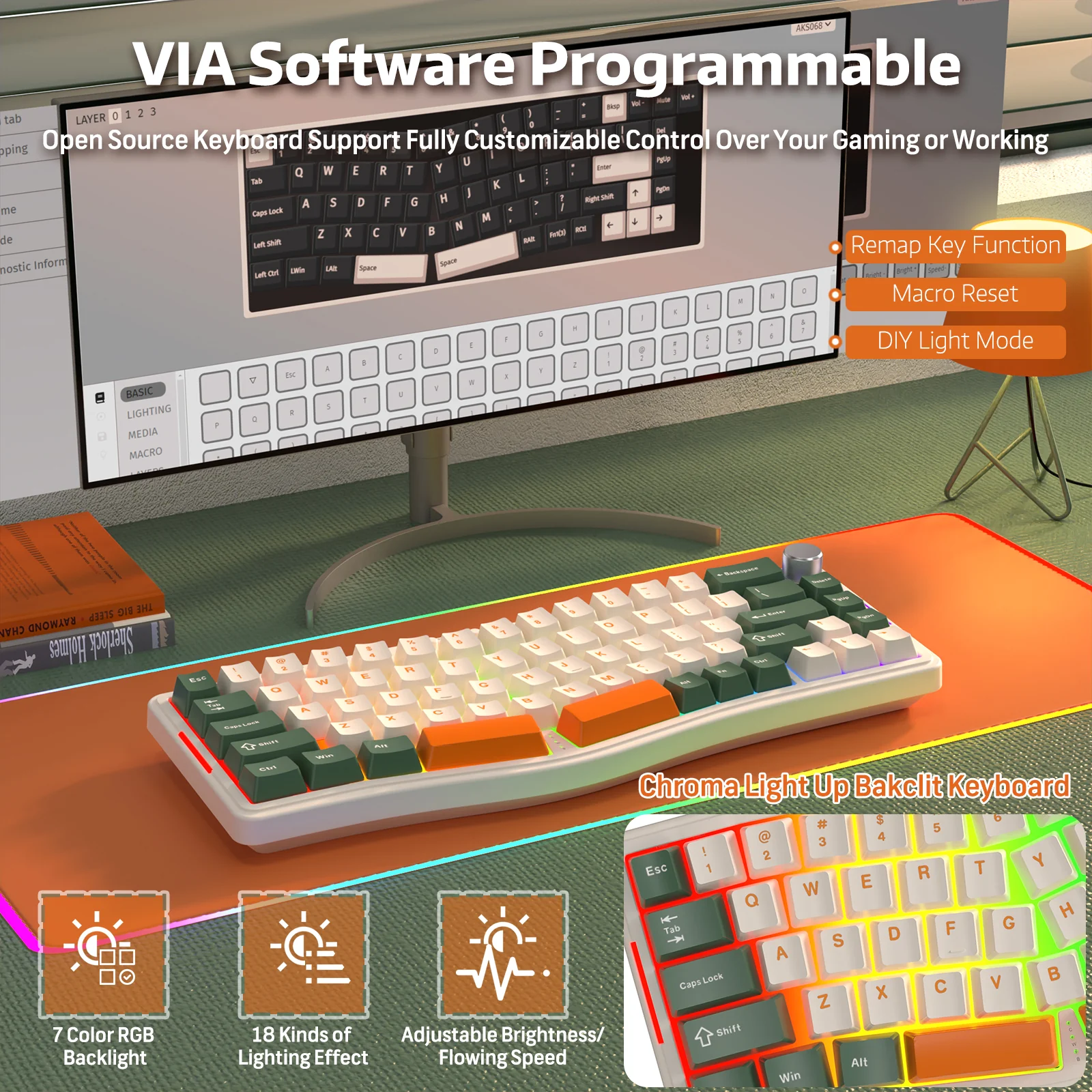 ATTACK SHARK x AJAZZ AKS068 PRO Alice Wireless Mechanical Keyboard - Image 6