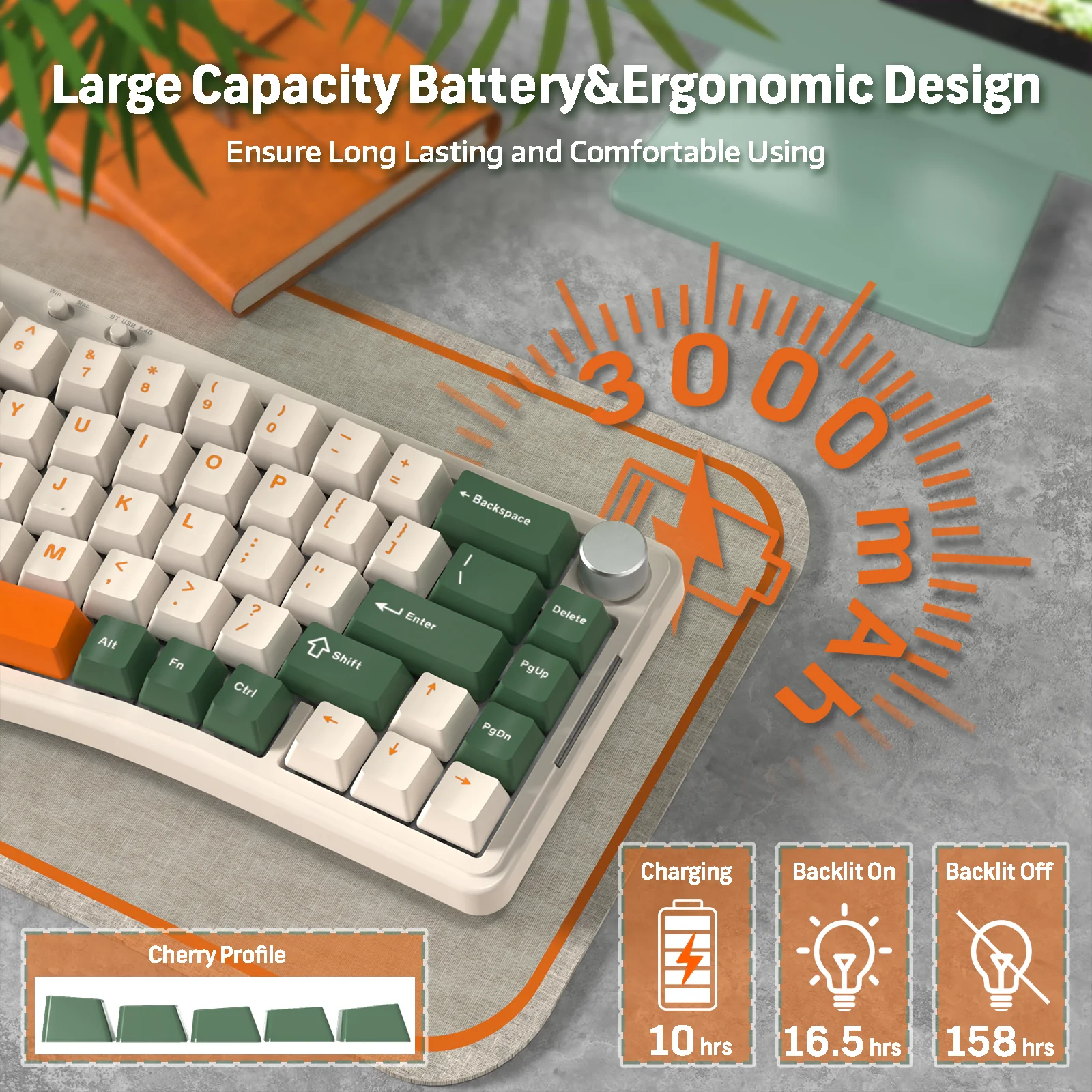 ATTACK SHARK x AJAZZ AKS068 PRO Alice Wireless Mechanical Keyboard - Image 7