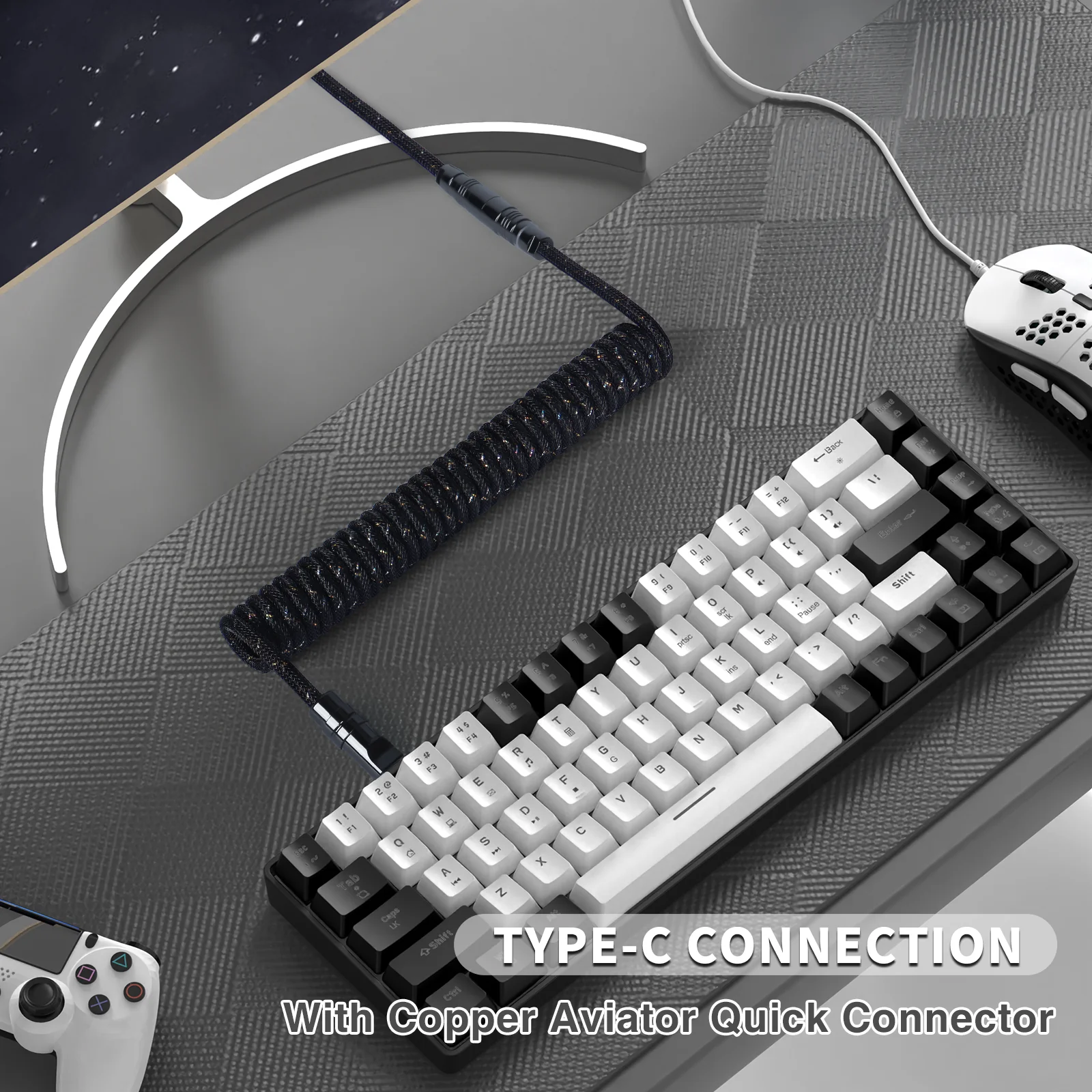 ATTACK SHARK C05 Coiled Cable - Image 10