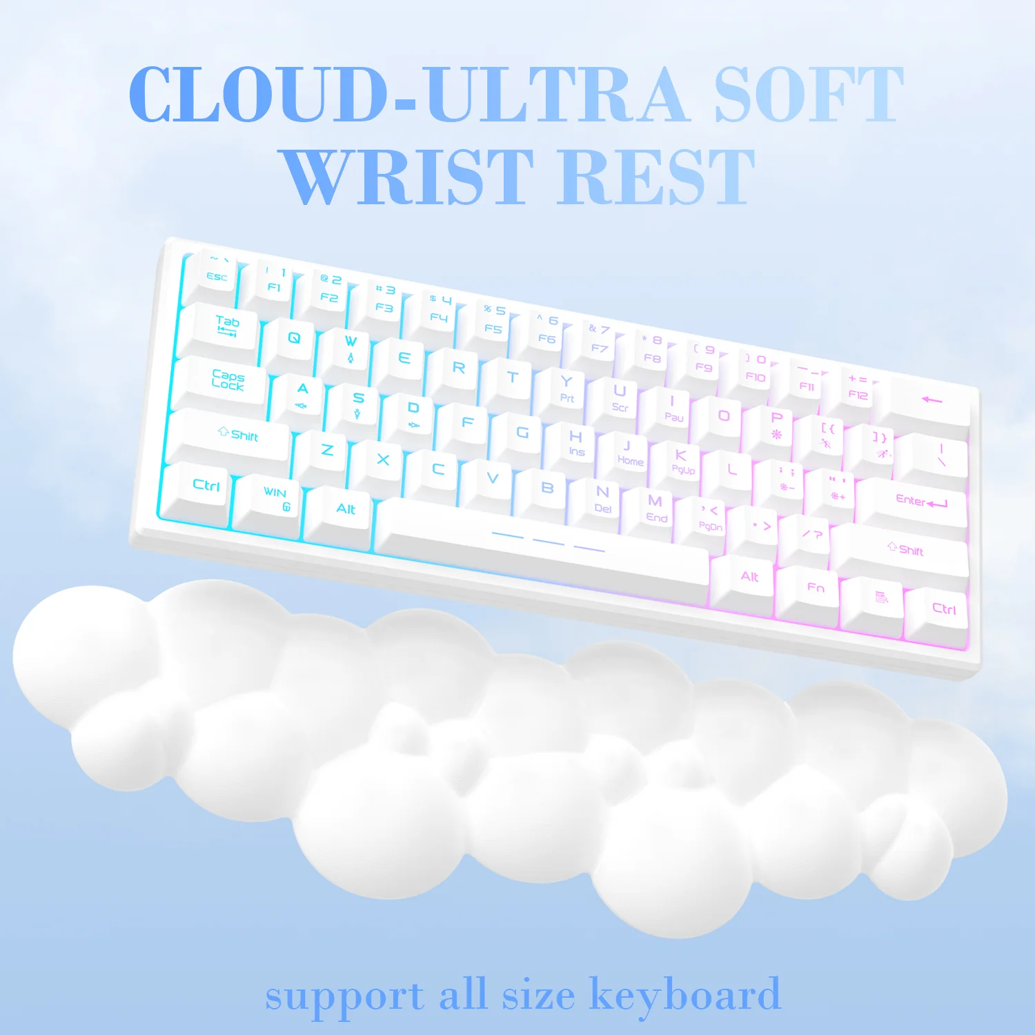 ATTACK SHARK Cloud Keyboard Wrist Rest - Image 3