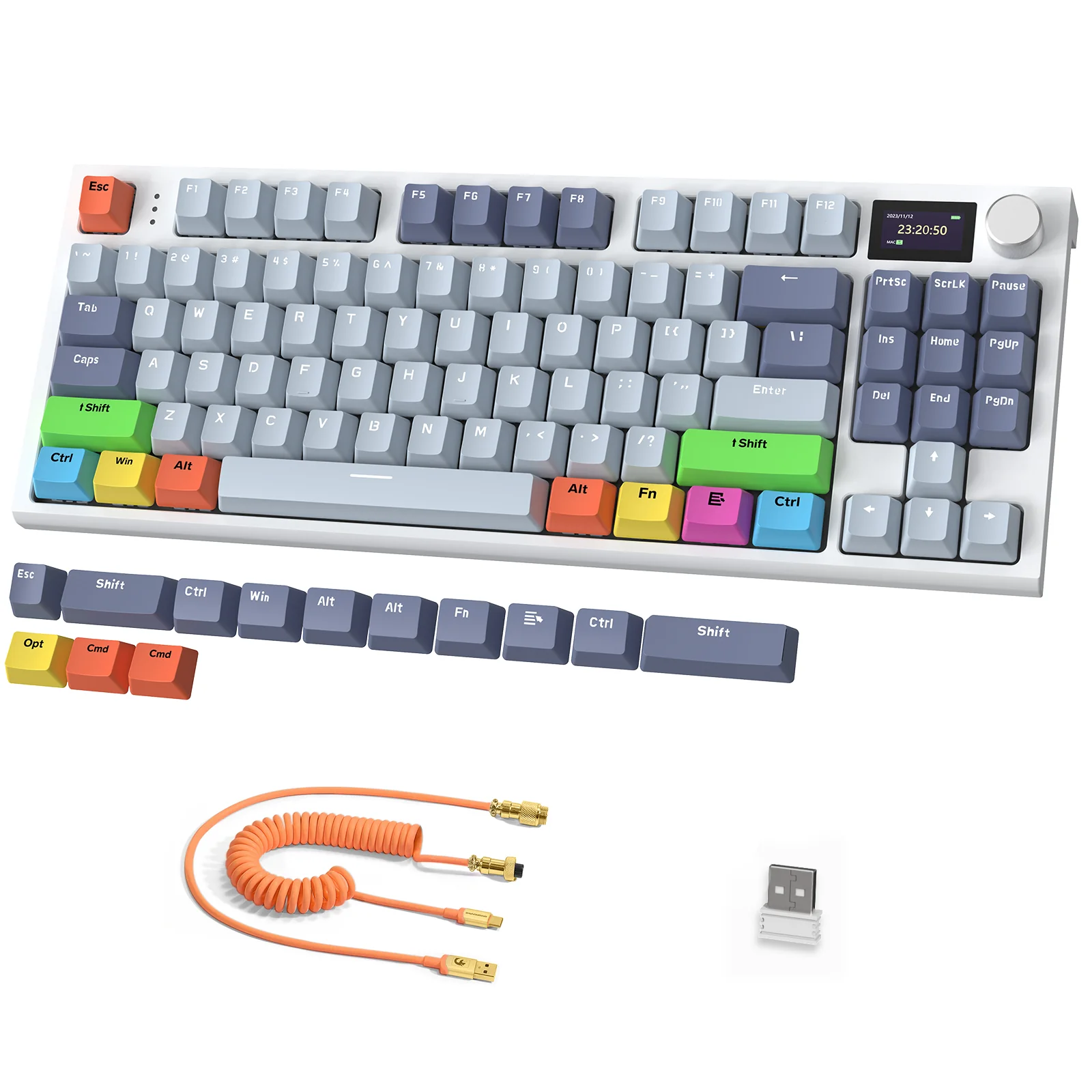 ATTACK SHARK K86 Wireless Mechanical Keyboard with Coiled Cable - Image 36
