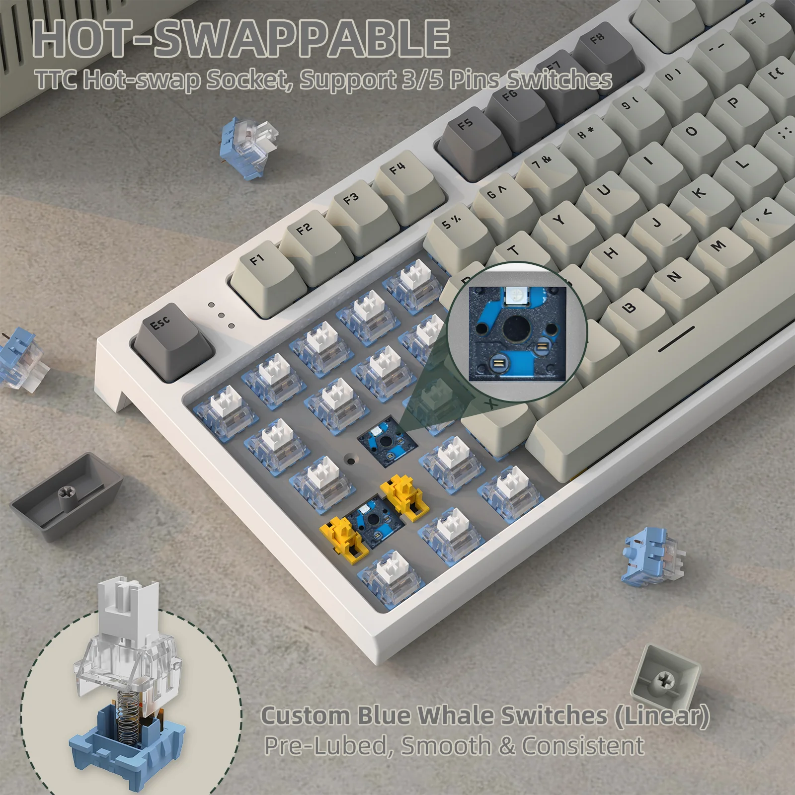 ATTACK SHARK K86 Wireless Mechanical Keyboard - Image 7