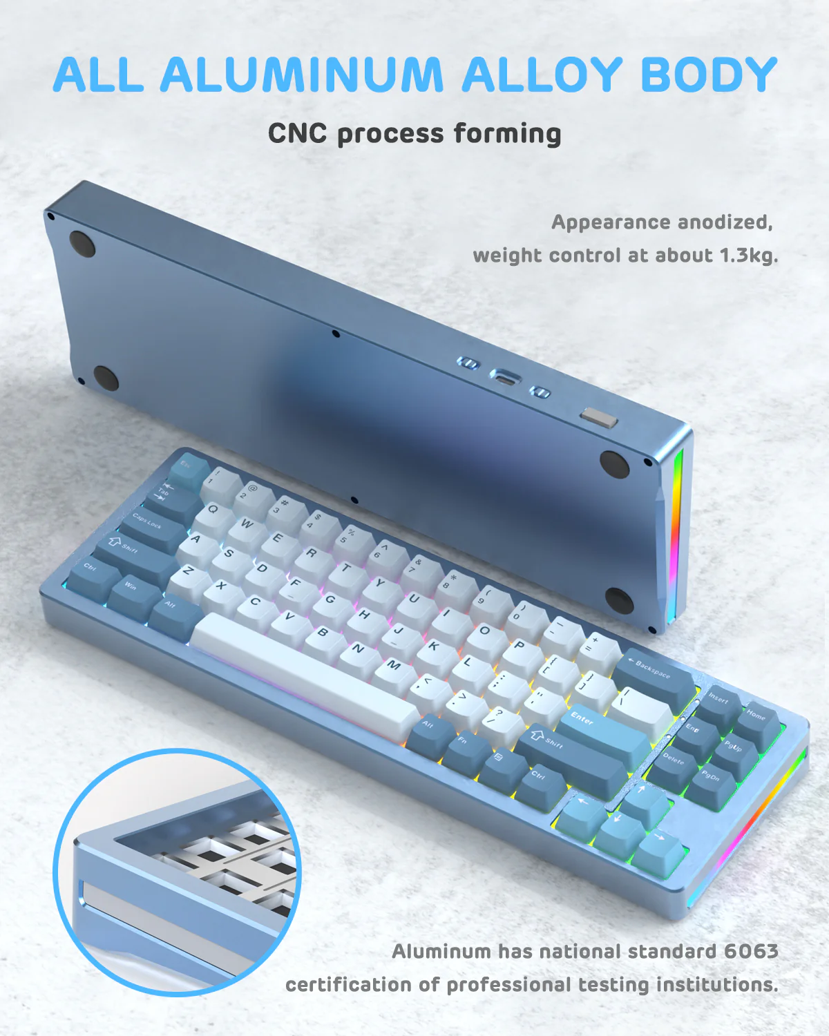 ATTACK SHARK x XINMENG M71 Knob CNC Aluminum Wireless Mechanical Keyboard - Image 16