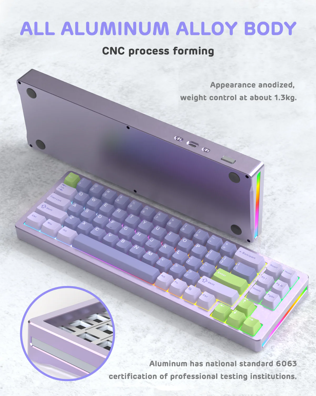 ATTACK SHARK x XINMENG M71 Knob CNC Aluminum Wireless Mechanical Keyboard - Image 25
