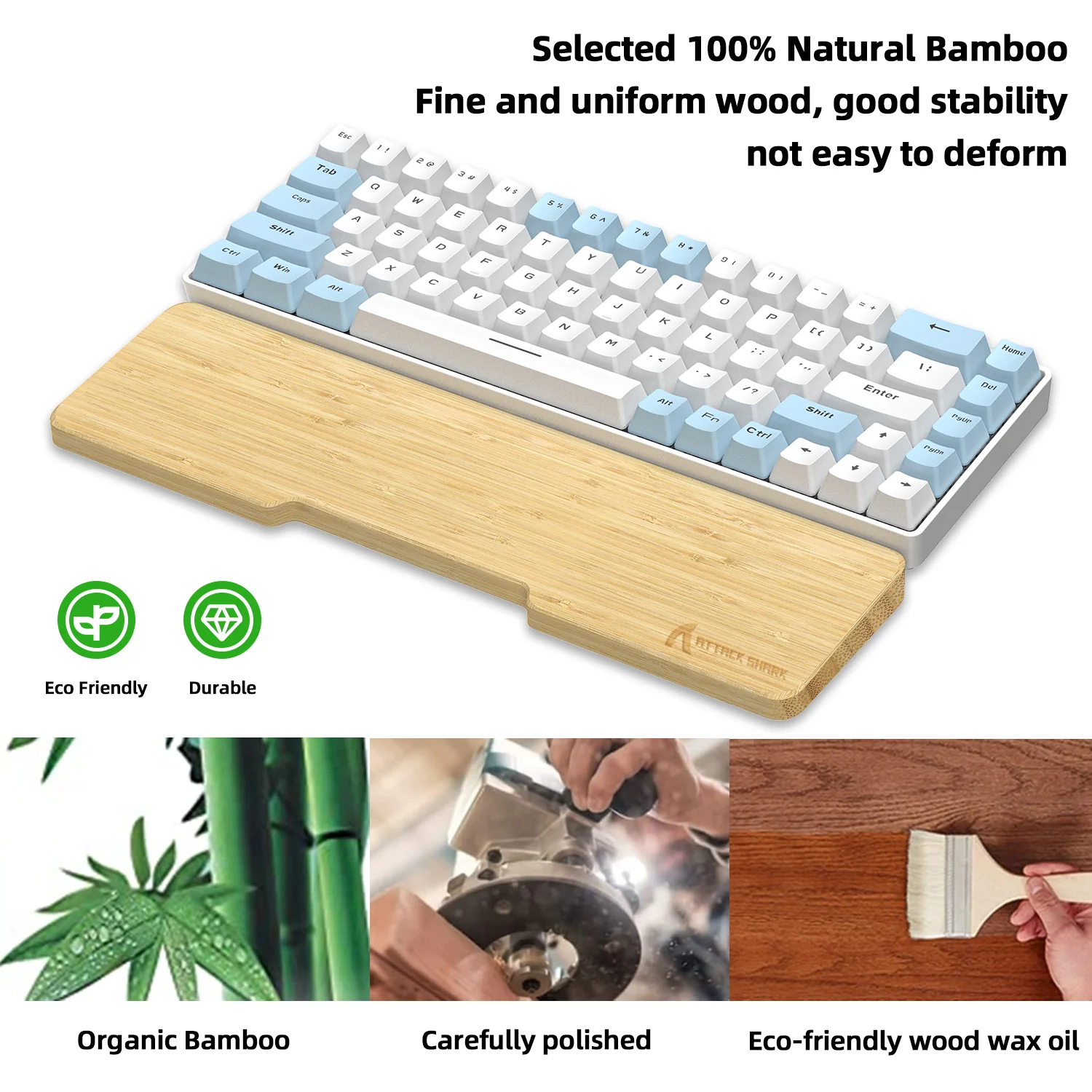 ATTACK SHARK WZ01 Bamboo Wrist Rest - Image 10