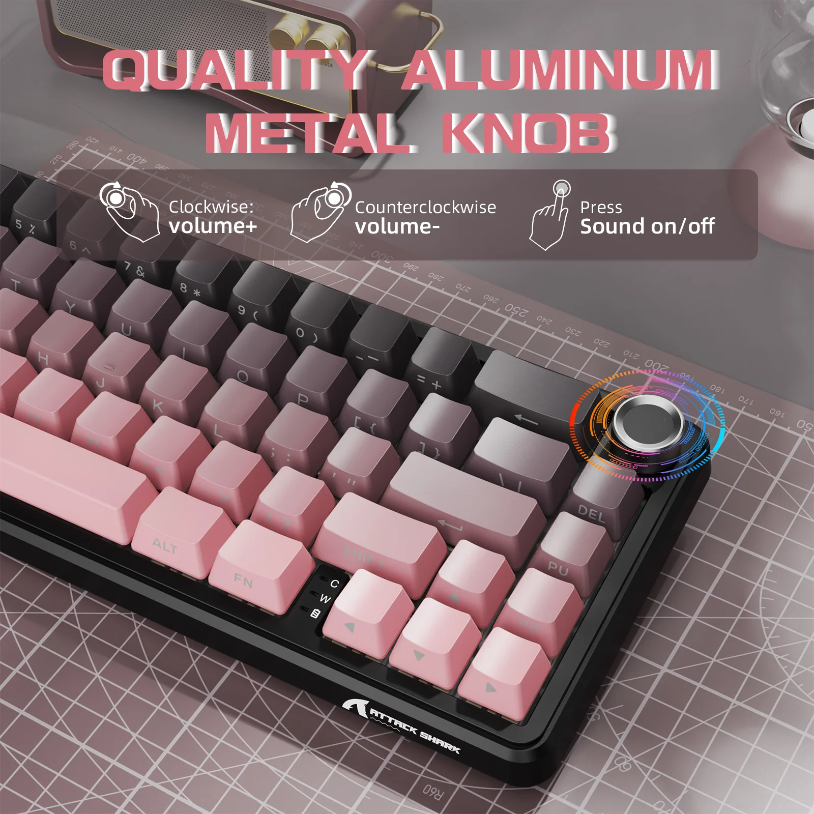 ATTACK SHARK X66 Wireless Mechanical Keyboard with 8K Coiled Cable - Image 33