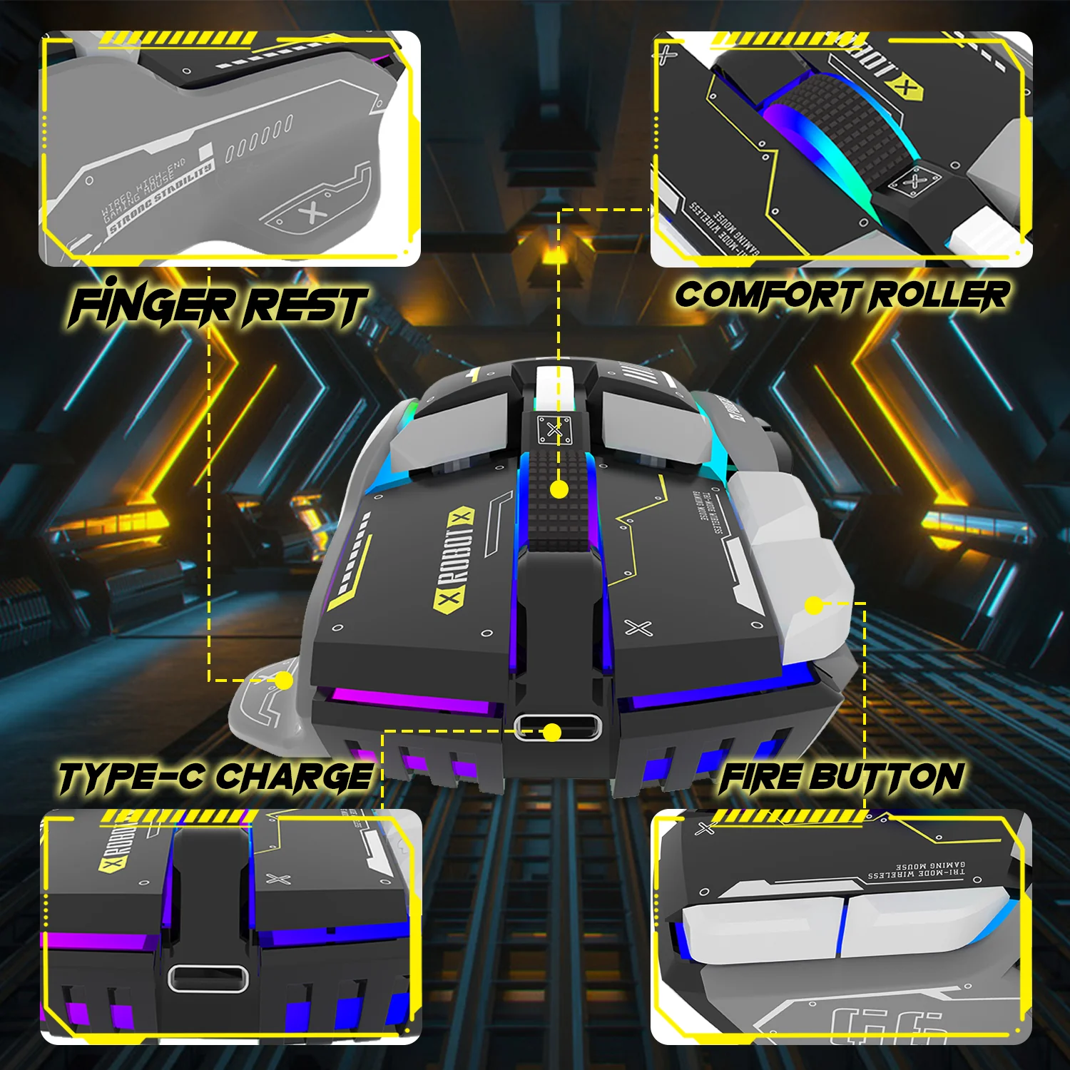 ATTACK SHARK G6 Tri-mode Gaming Mouse - Image 22