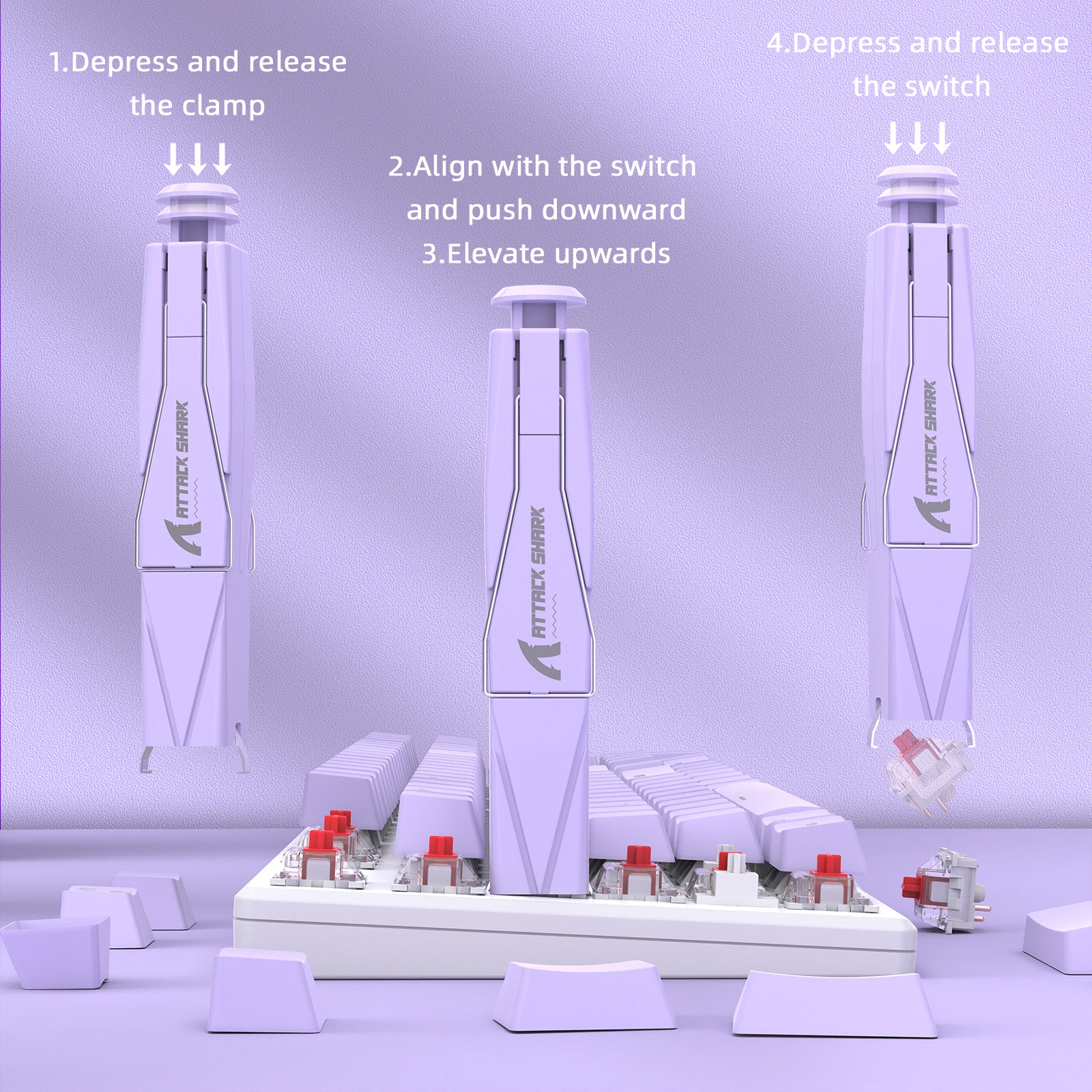 ATTACK SHARK KS01 KEYCAP & SWITCH PULLER - Image 49