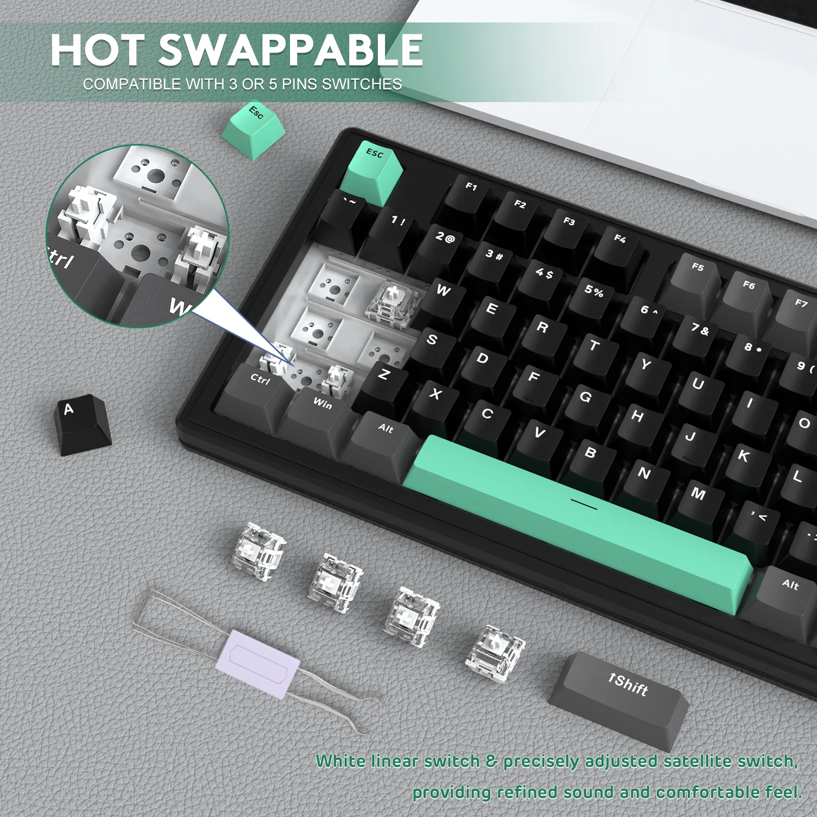 ATTACK SHARK M87 Wireless Mechanical Keyboard - Image 23