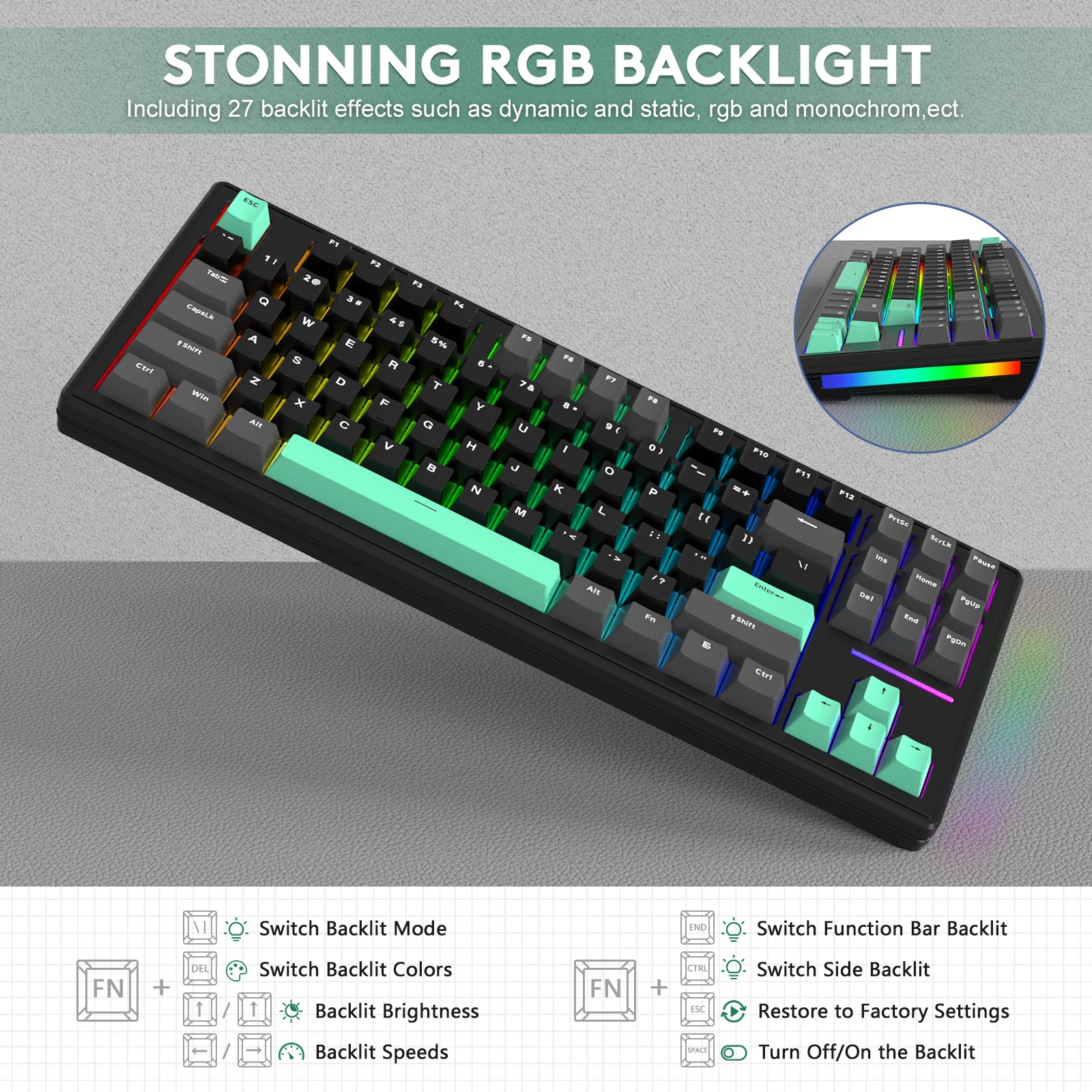 ATTACK SHARK M87 Wireless Mechanical Keyboard - Image 24