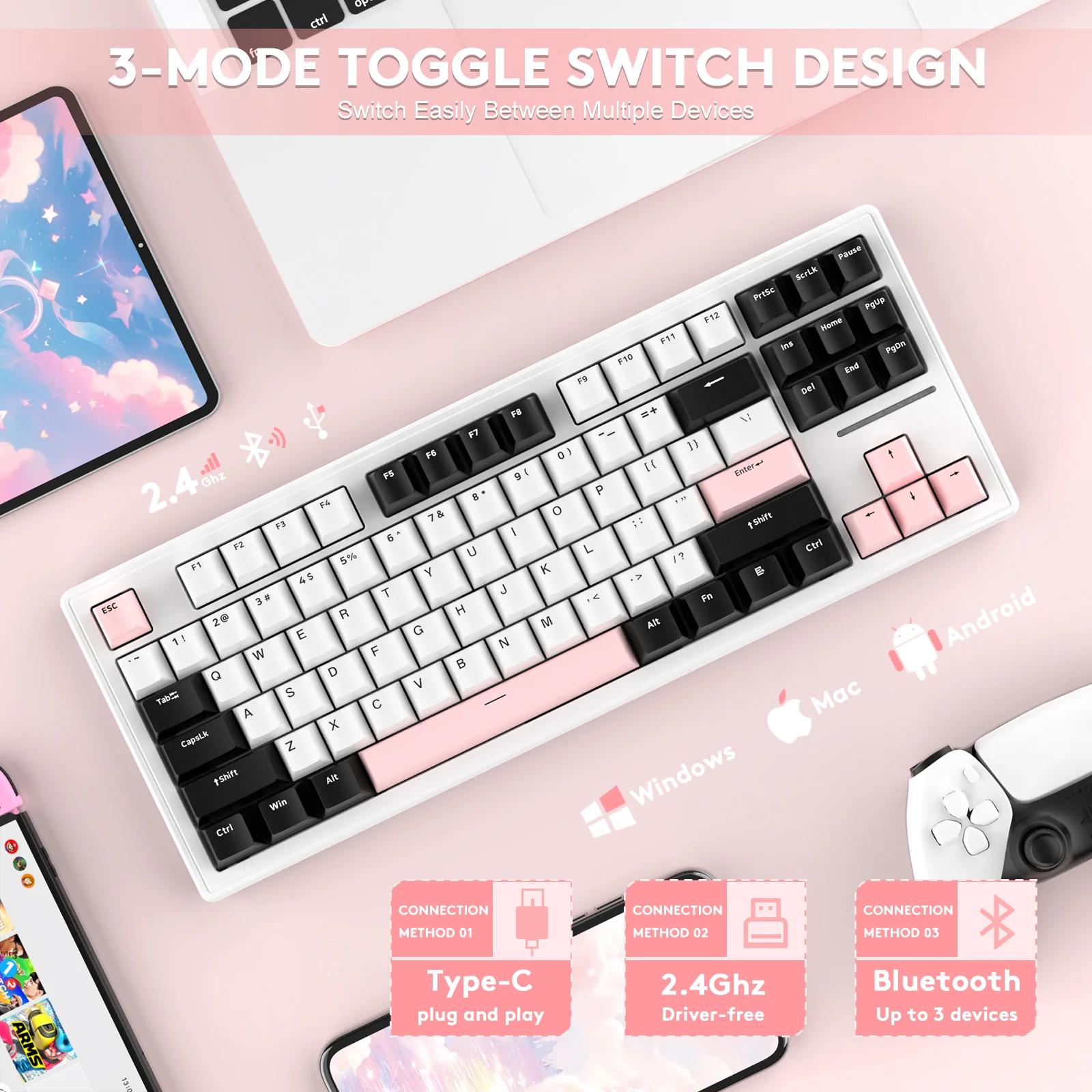 ATTACK SHARK M87 Wireless Mechanical Keyboard - Image 30