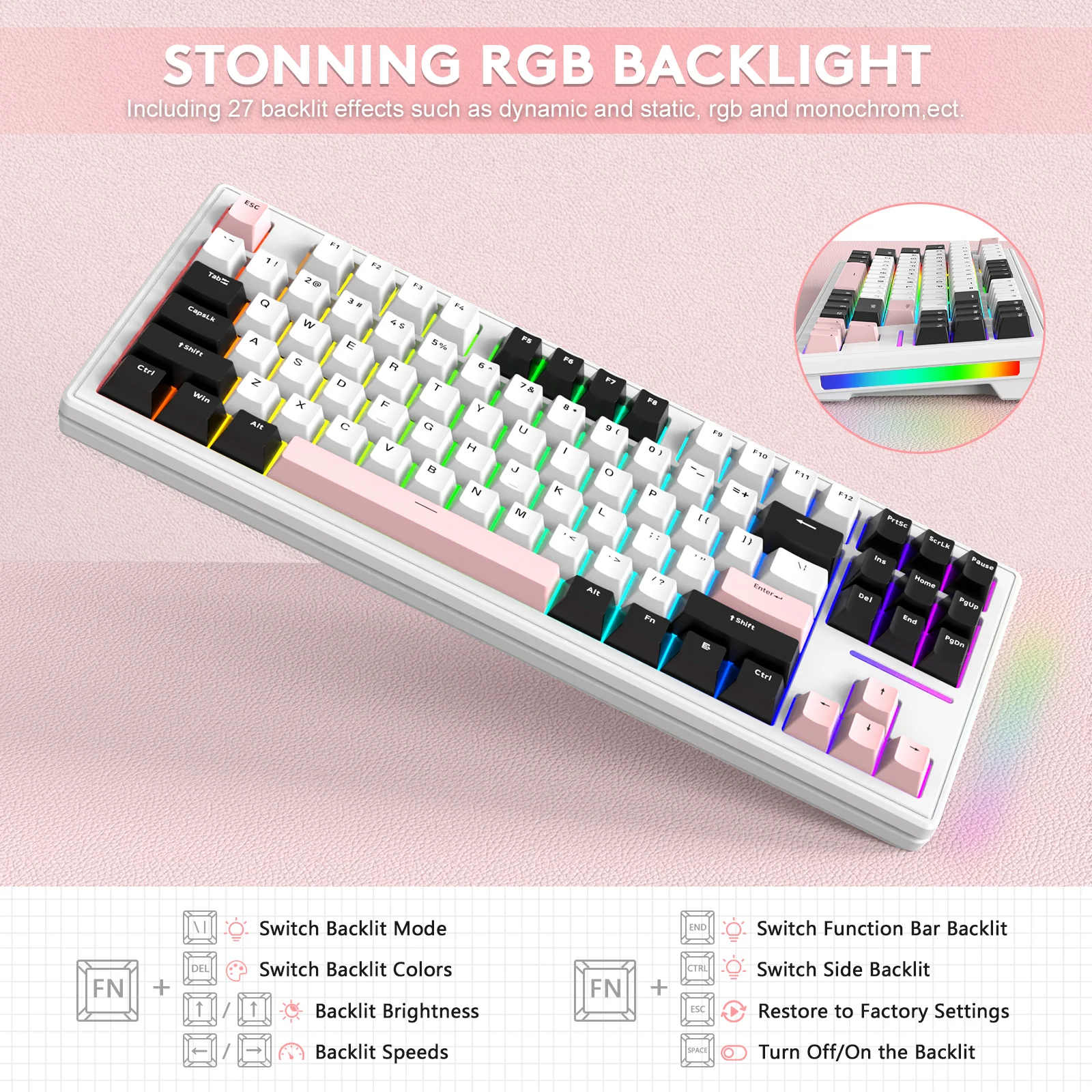 ATTACK SHARK M87 Wireless Mechanical Keyboard - Image 33