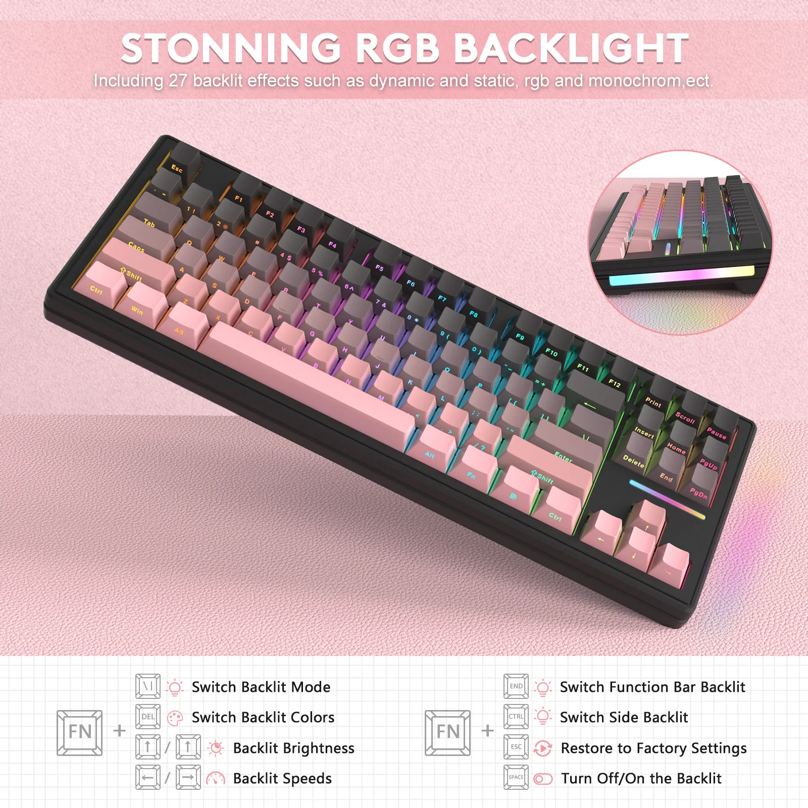 ATTACK SHARK M87 Wireless Mechanical Keyboard - Image 41