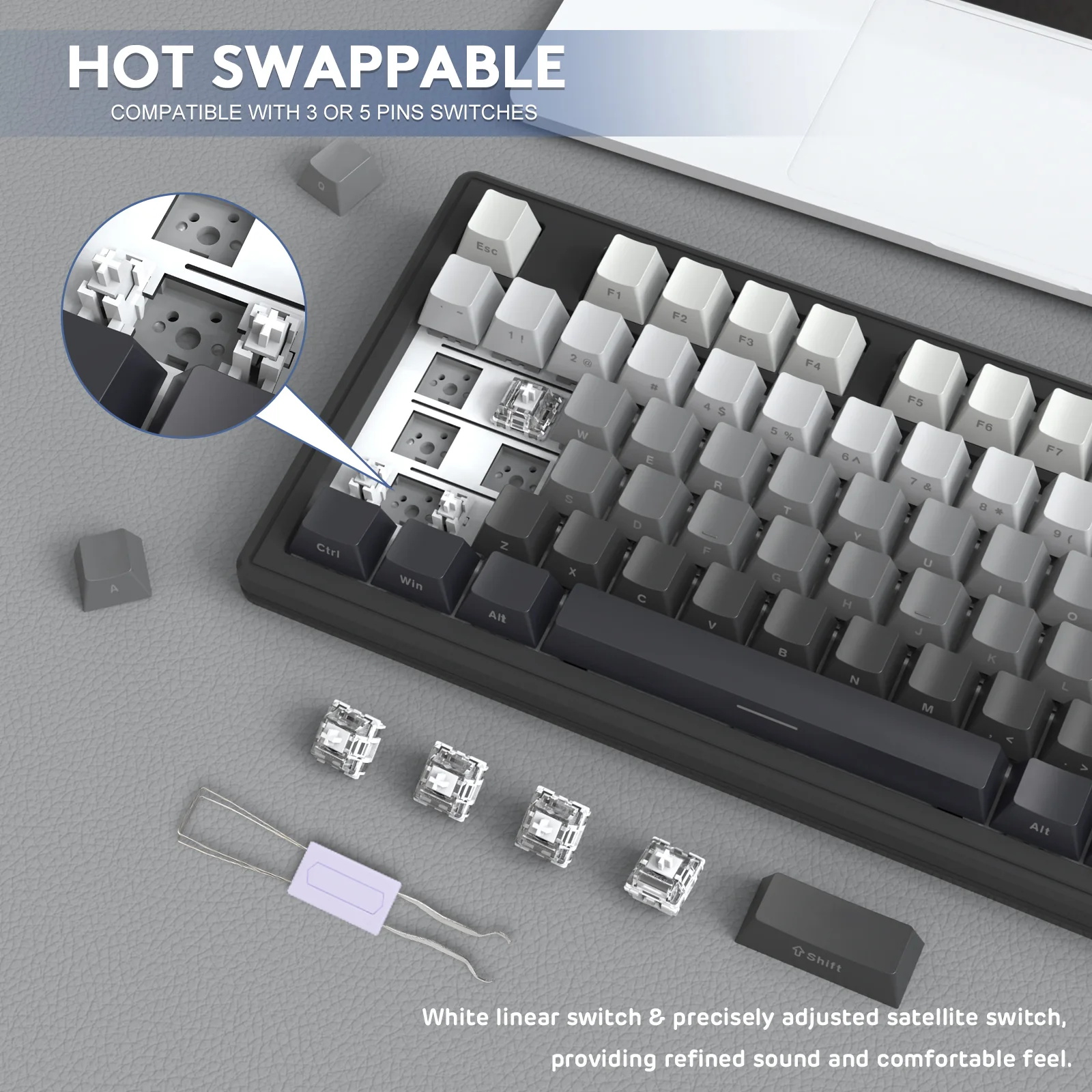 ATTACK SHARK M87 Wireless Mechanical Keyboard - Image 5