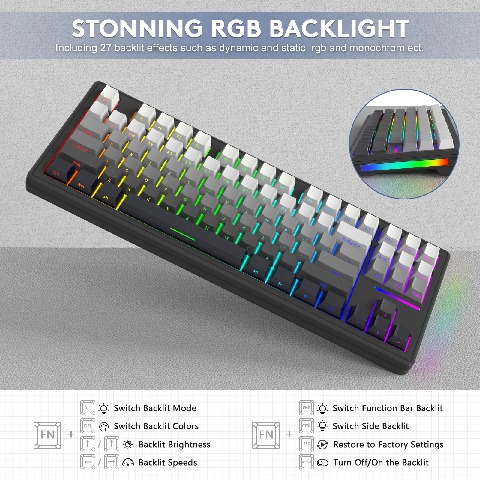 ATTACK SHARK M87 Wireless Mechanical Keyboard - Image 6
