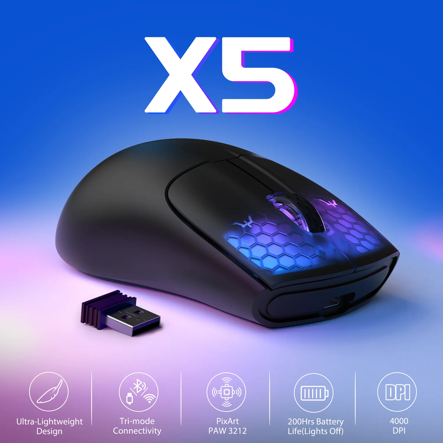 ATTACK SHARK X5 Wireless Gaming Mouse - Image 10