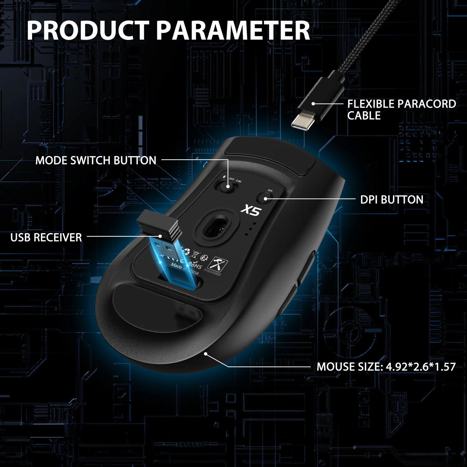 ATTACK SHARK X5 Wireless Gaming Mouse - Image 16